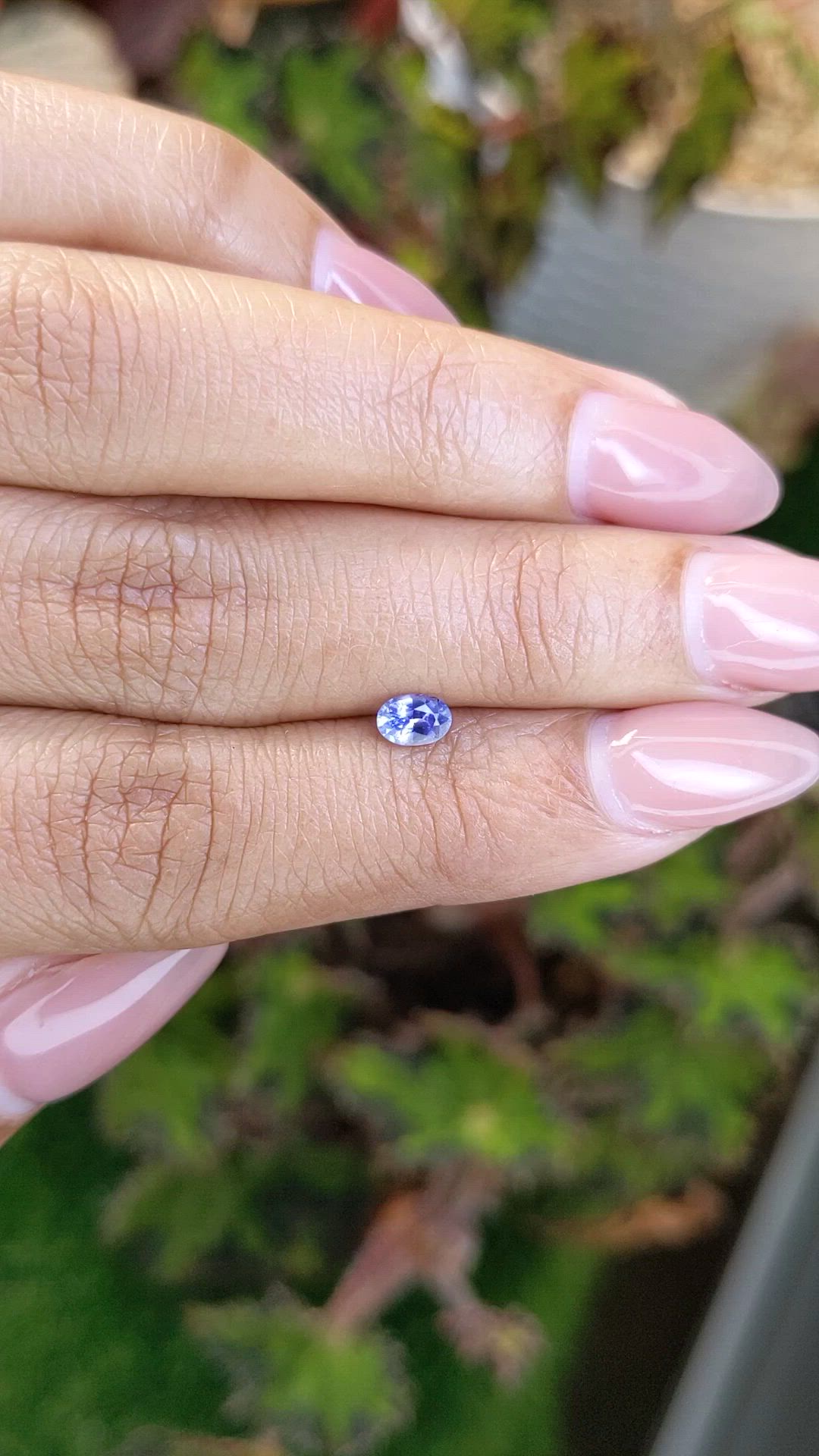 0.37 Ct. Violet Sapphire from Ceylon (Sri Lanka) Size Video