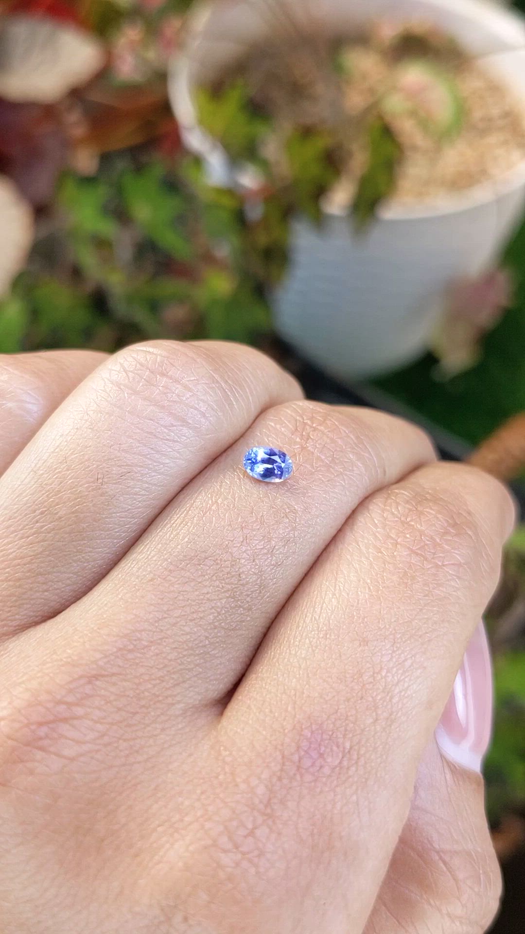 0.37 Ct. Violet Sapphire from Ceylon (Sri Lanka) Size Video