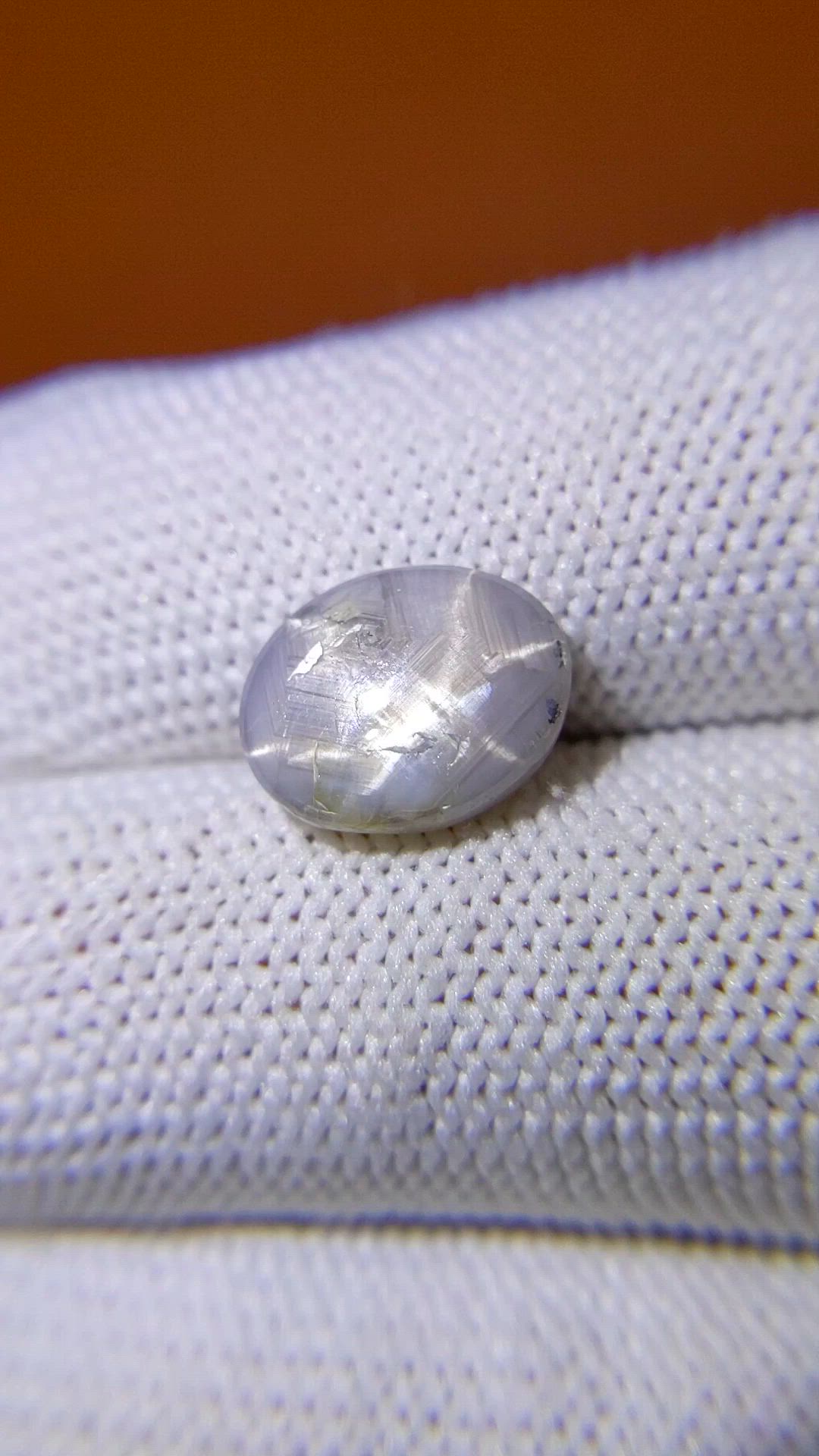 4.76 Ct. Grey Cabochon Star Sapphire from Ceylon (Sri Lanka) Size Video
