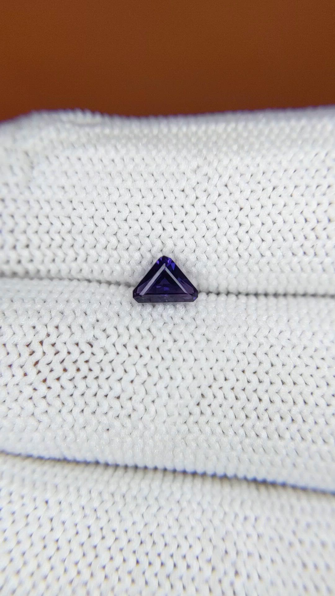 0.51 Ct. Violet Sapphire from Ceylon (Sri Lanka) Size Video