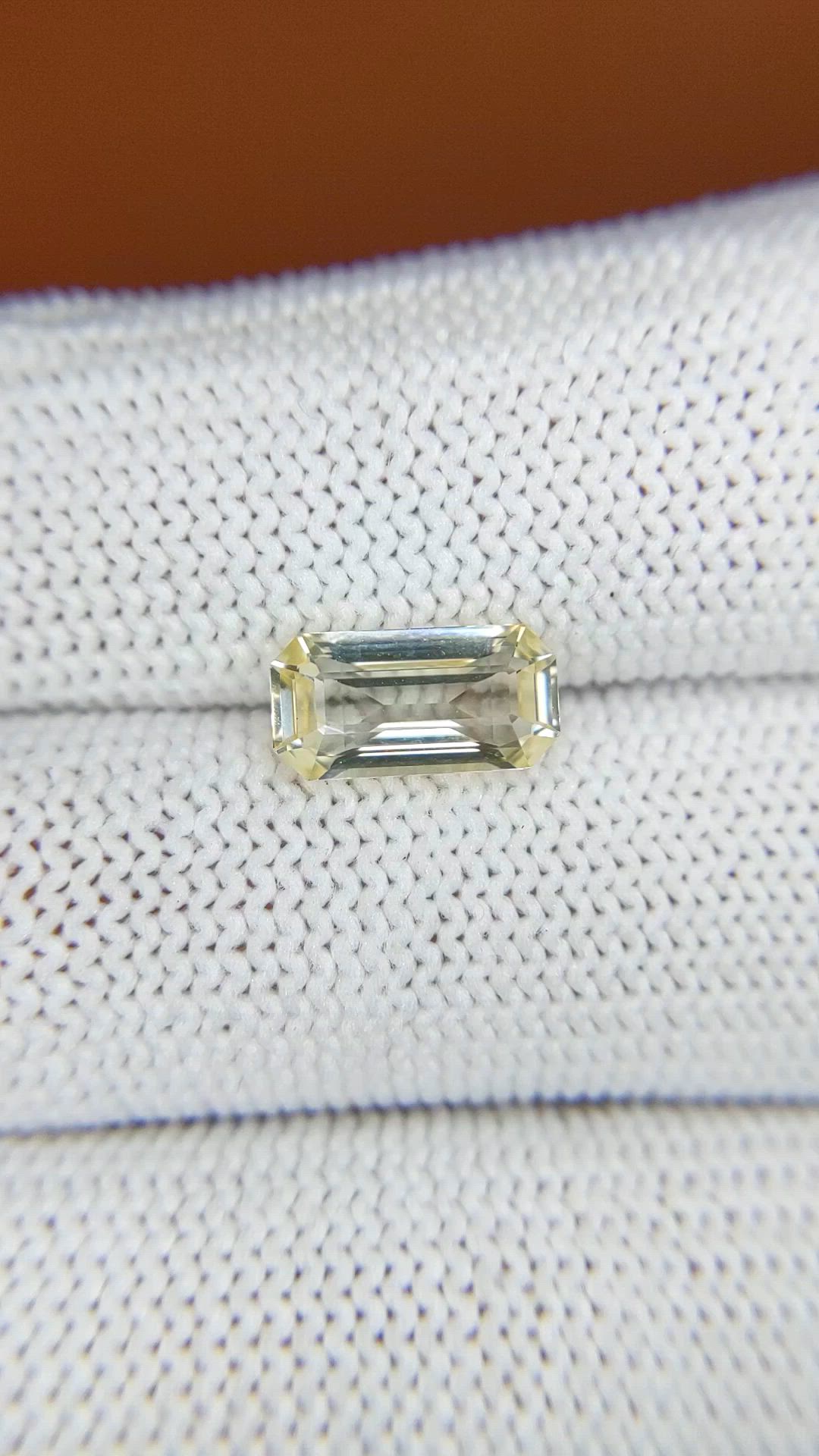 2.44 Ct. Yellow Sapphire from Ceylon (Sri Lanka) Size Video