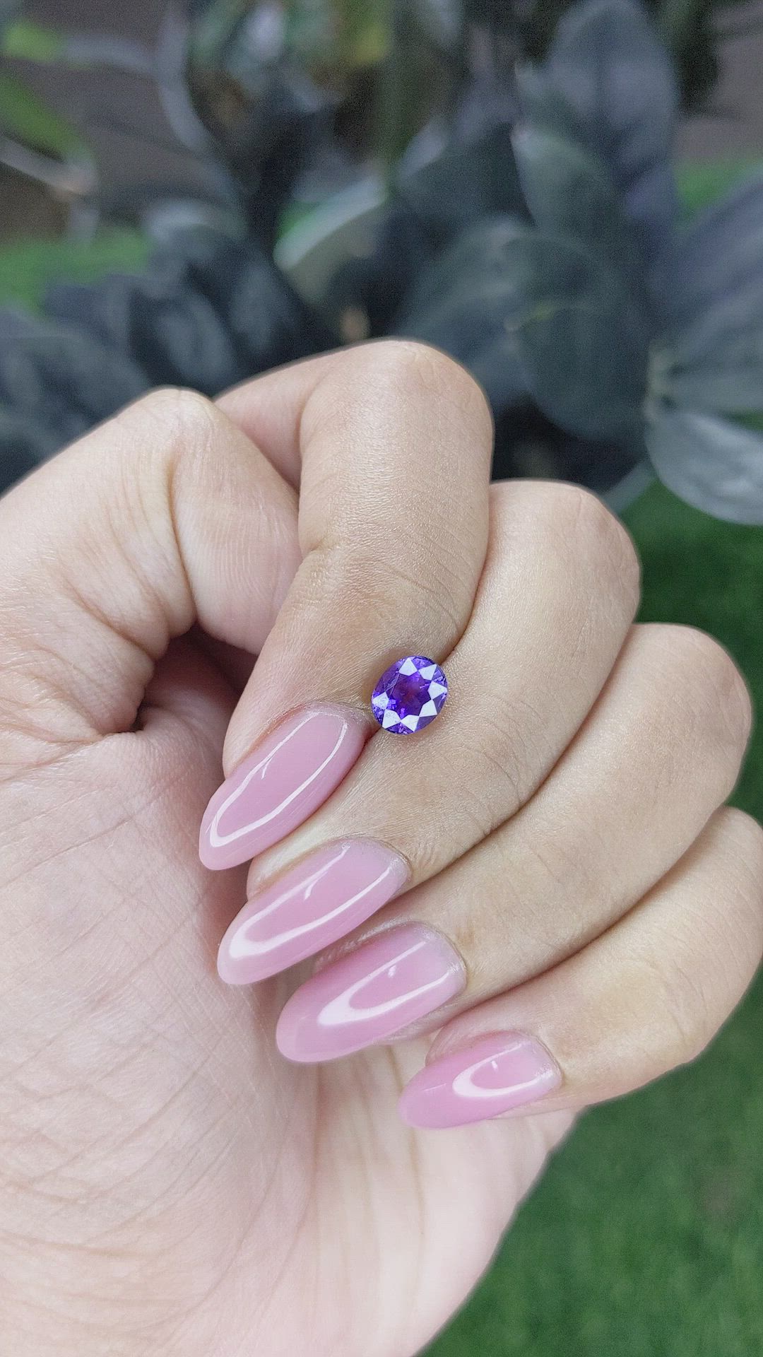 1.21 Ct. Bluish Purple Sapphire from Tanzania Size Video