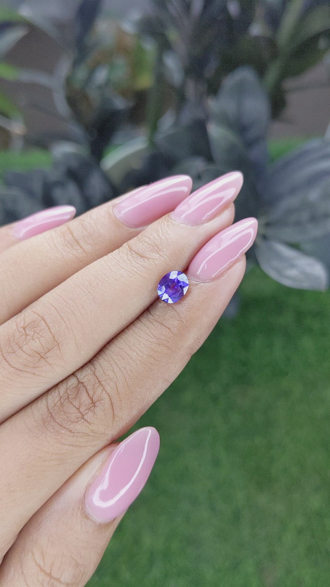 1.21 Ct. Bluish Purple Sapphire from Tanzania Size Video