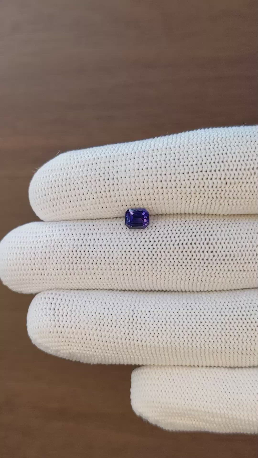 1.08 Ct. Color Change Sapphire from Tanzania Size Video