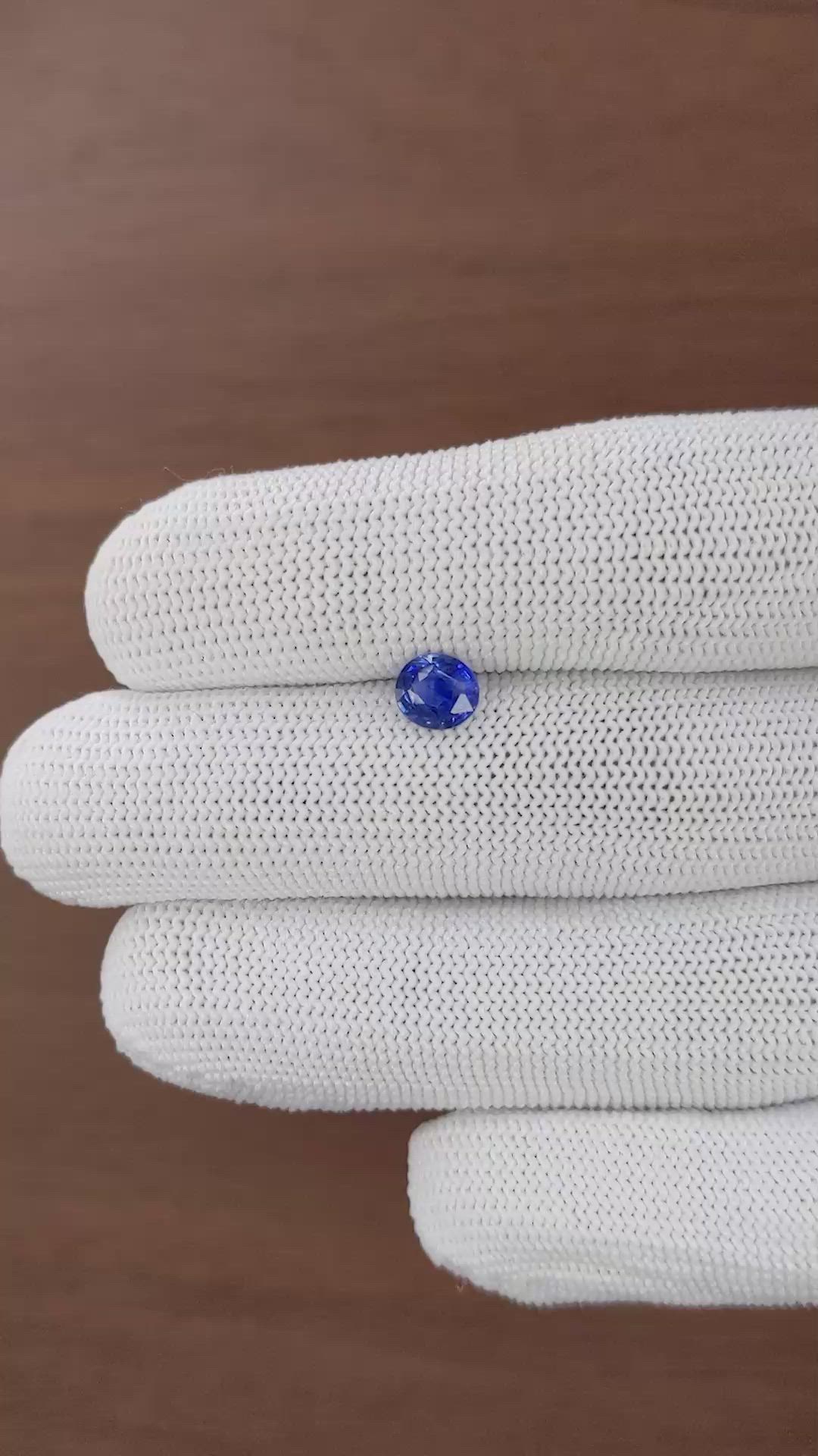 0.96 Ct. Blue Sapphire from Ceylon (Sri Lanka) Size Video