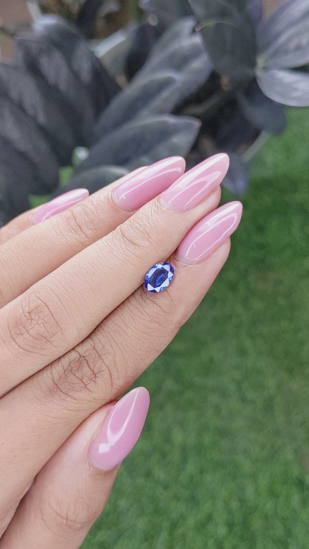 0.91 Ct. Blue Sapphire from Ceylon (Sri Lanka) Size Video