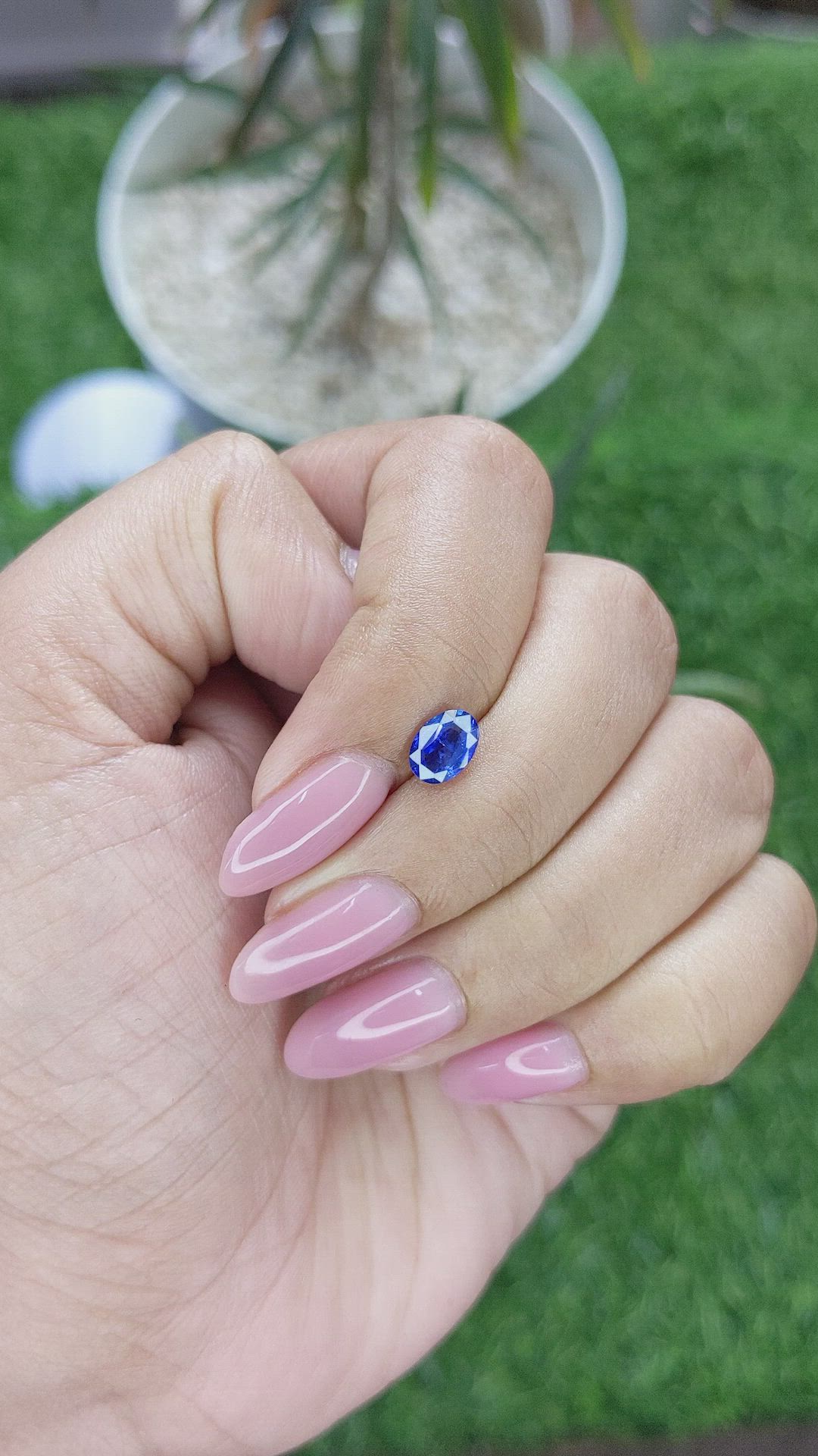 0.89 Ct. Blue Sapphire from Ceylon (Sri Lanka) Size Video