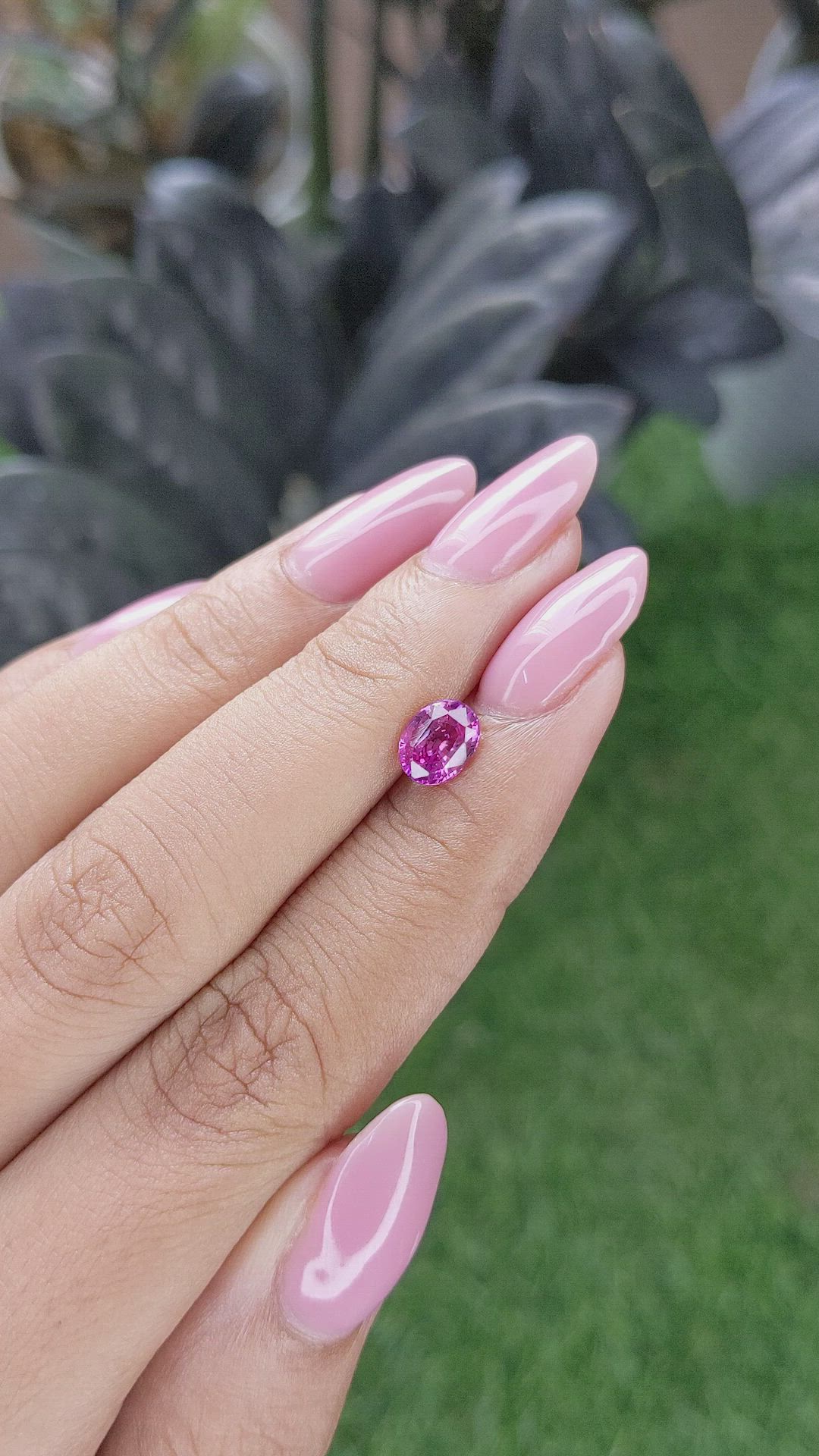 1.08 Ct. Purplish Pink Sapphire from Ceylon (Sri Lanka) Size Video