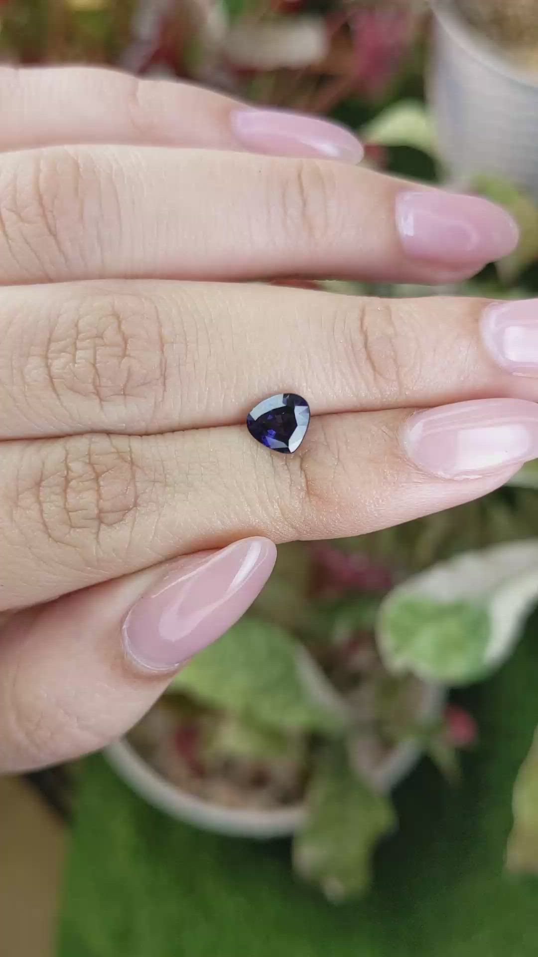 1.15 Ct. Purplish Blue Sapphire from Ceylon (Sri Lanka) Size Video