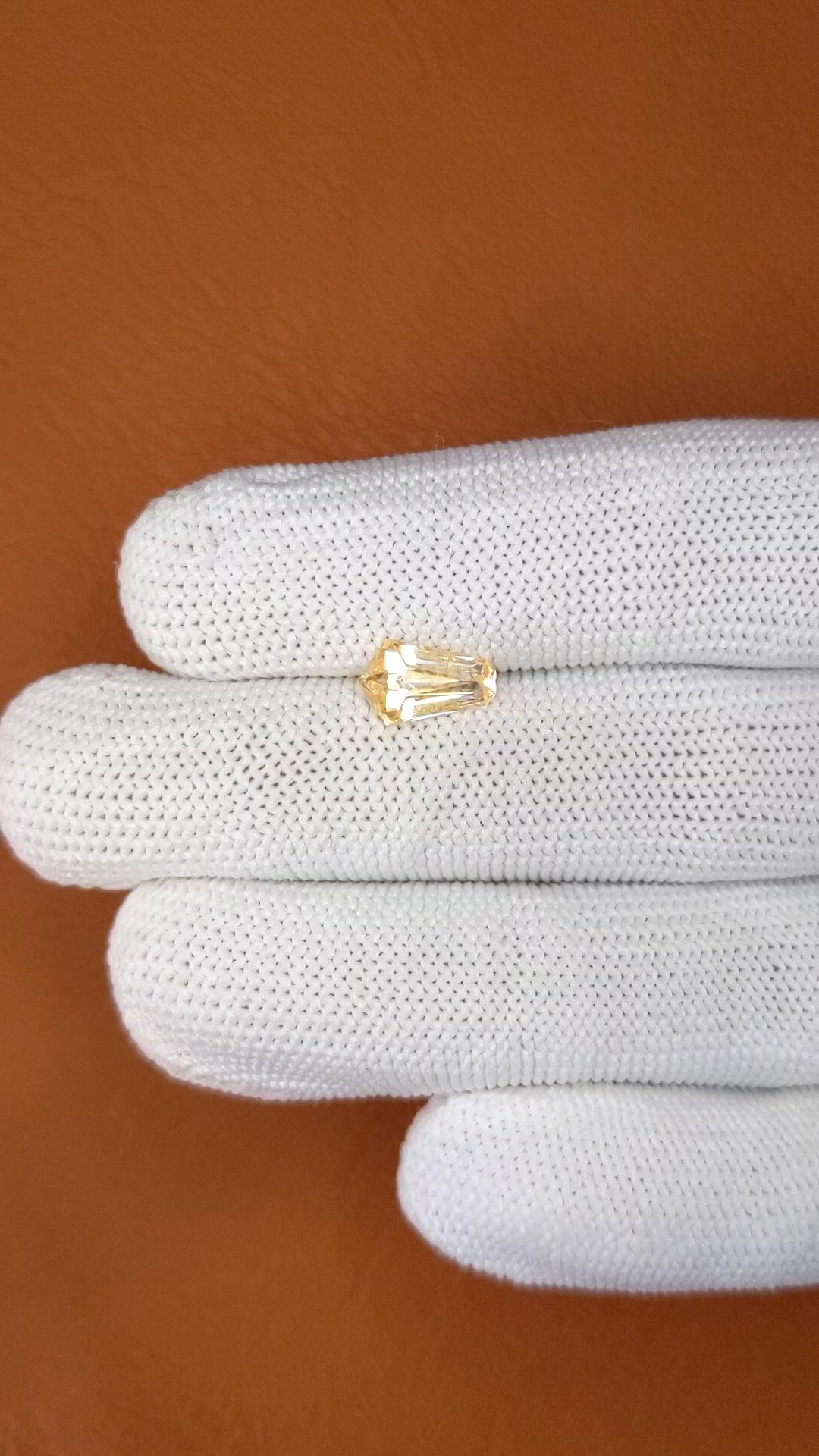 1.98 Ct. Peach Sapphire from Ceylon (Sri Lanka) Size Video