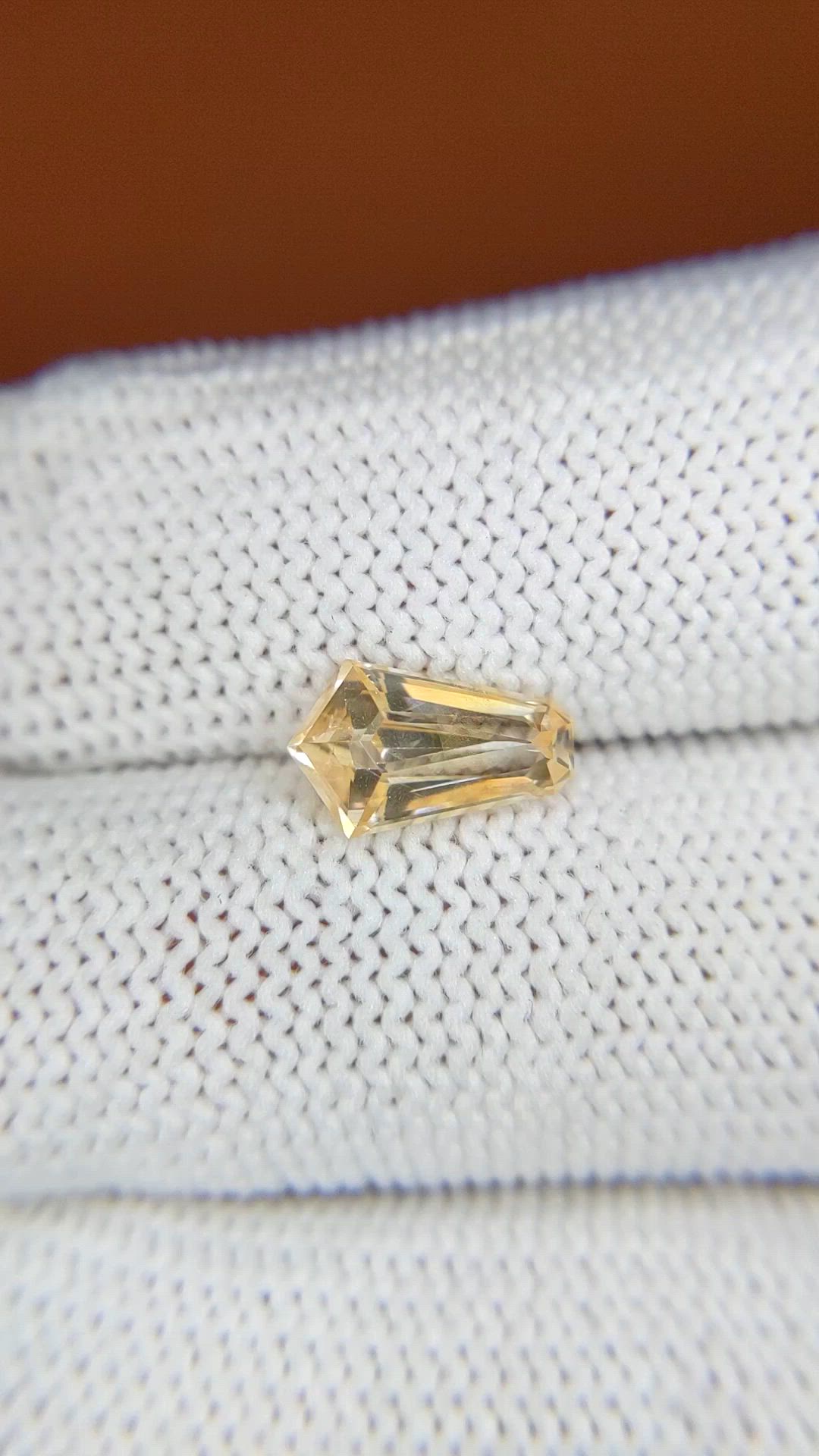 1.98 Ct. Peach Sapphire from Ceylon (Sri Lanka) Size Video