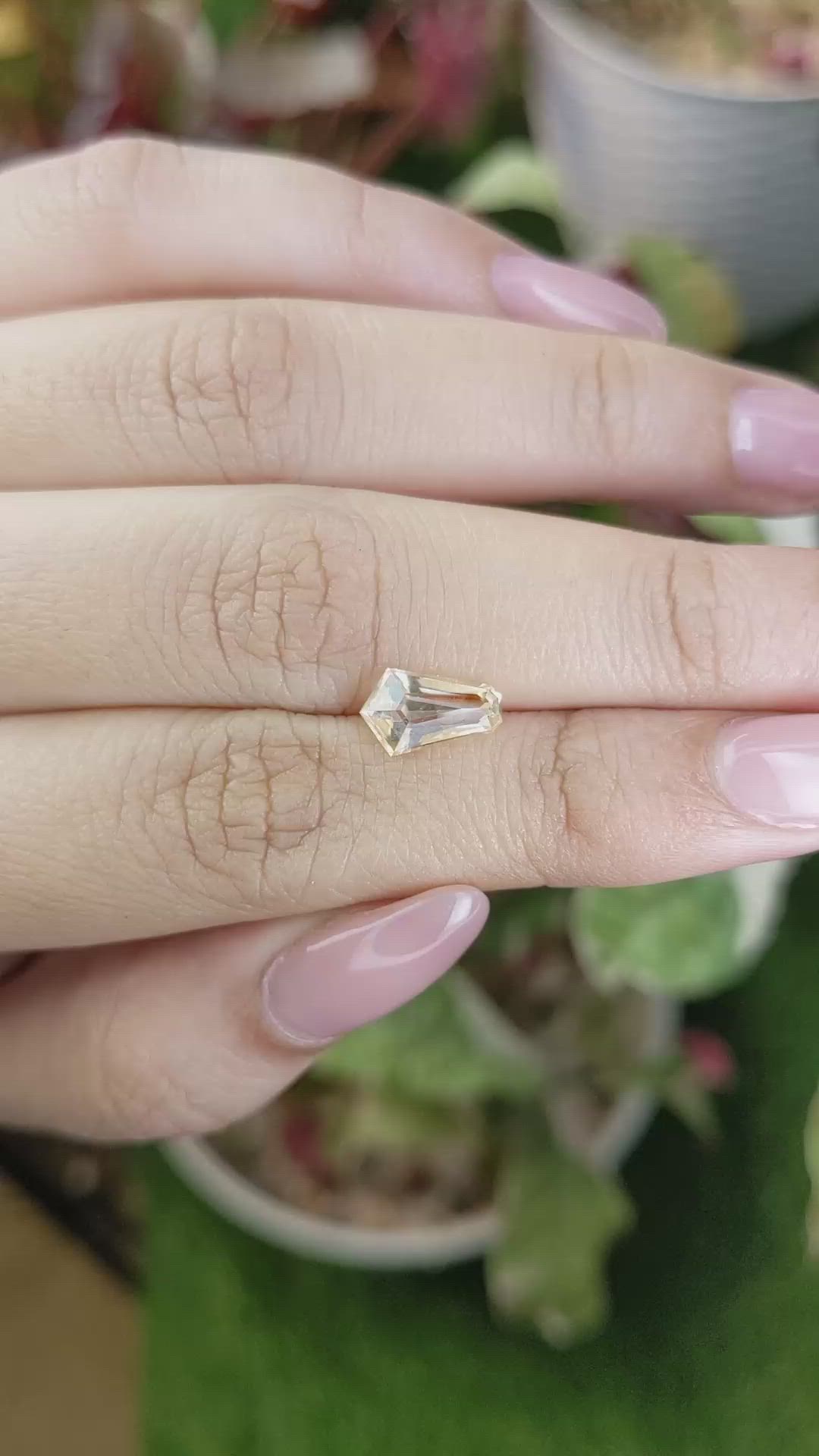 1.98 Ct. Peach Sapphire from Ceylon (Sri Lanka) Size Video