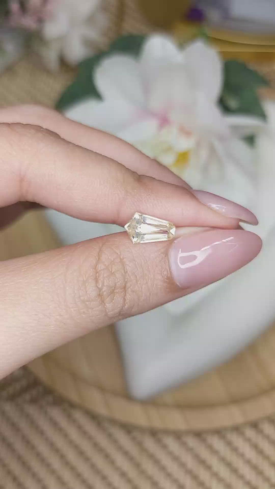 1.98 Ct. Peach Sapphire from Ceylon (Sri Lanka) Size Video