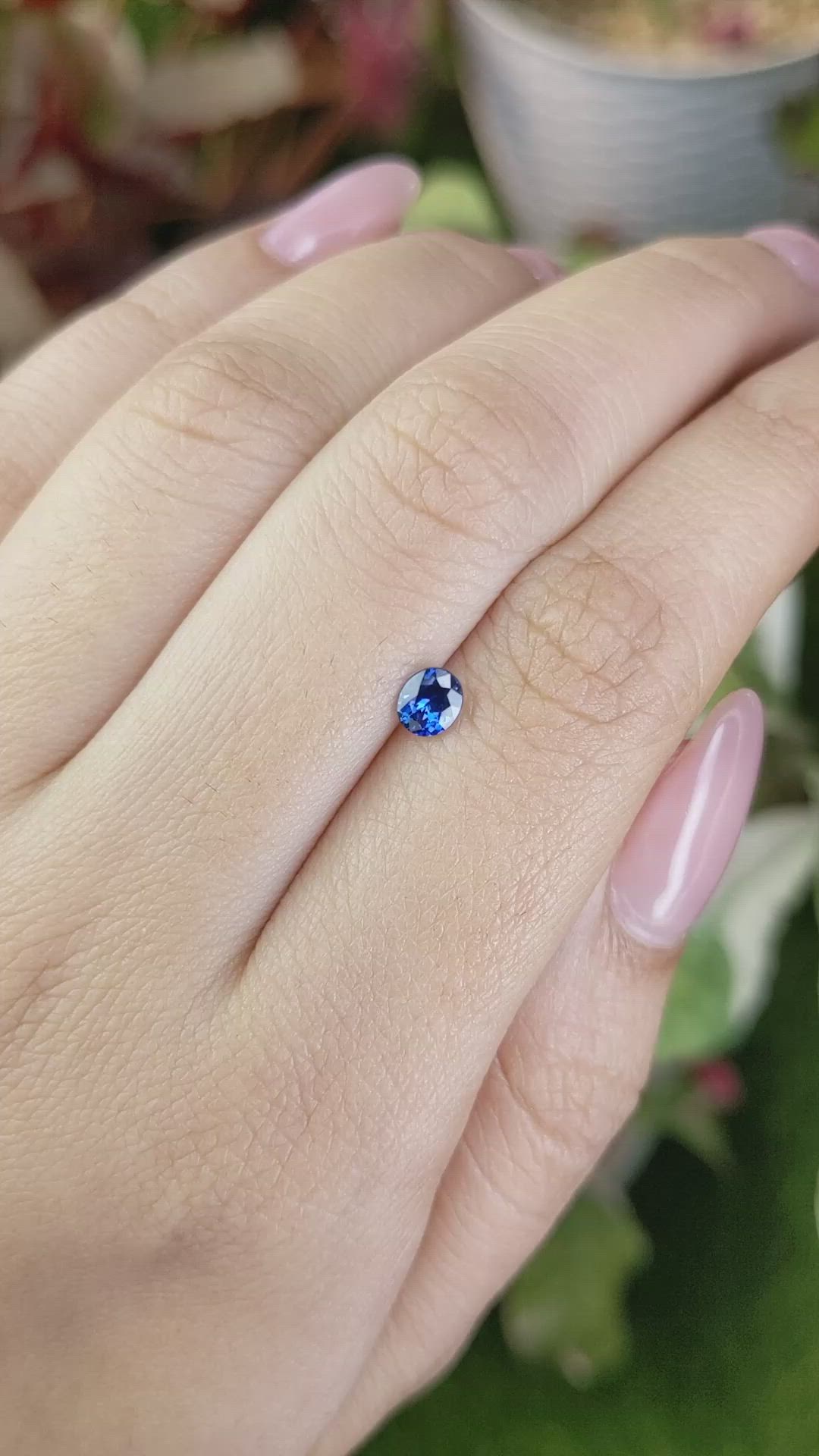 0.43 Ct. Blue Sapphire from Ceylon (Sri Lanka) Size Video