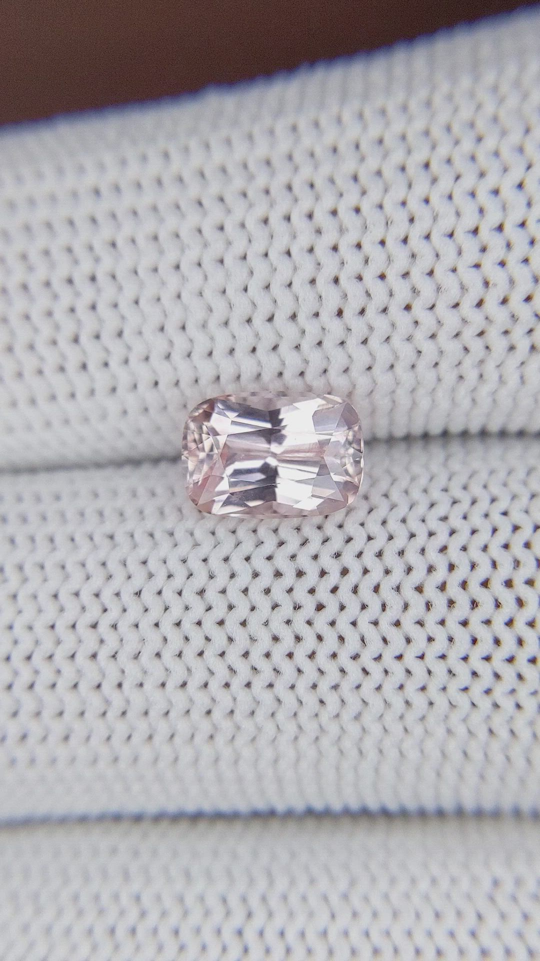 2.04 Ct. Peach Sapphire from Ceylon (Sri Lanka) Size Video