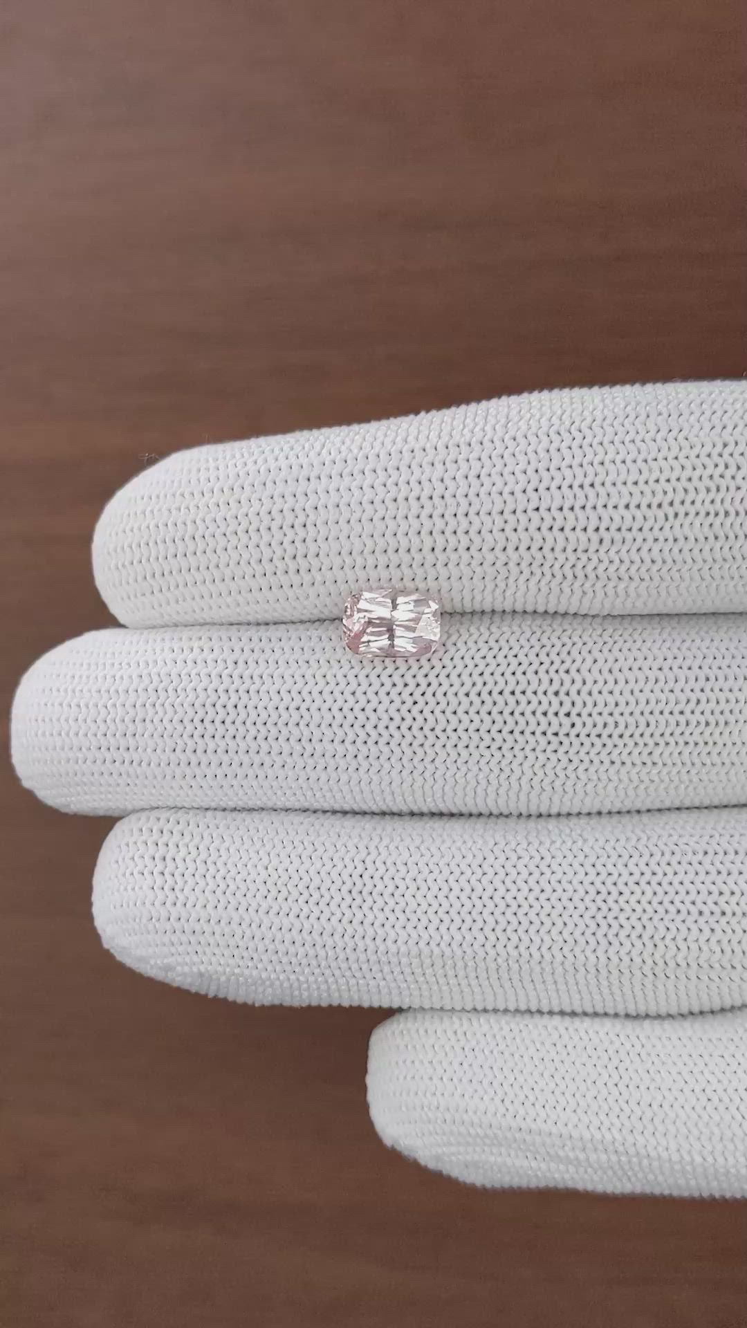 2.04 Ct. Peach Sapphire from Ceylon (Sri Lanka) Size Video