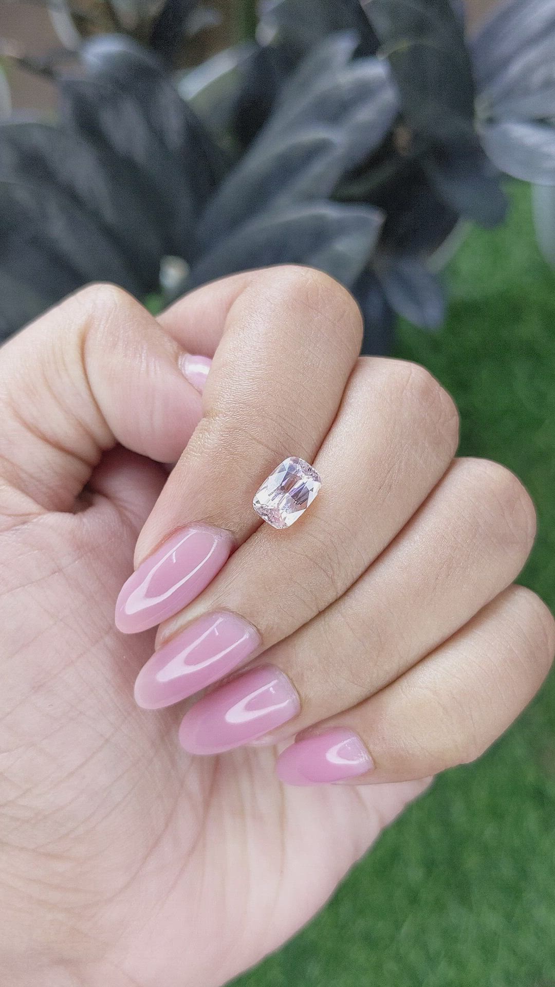 2.04 Ct. Peach Sapphire from Ceylon (Sri Lanka) Size Video