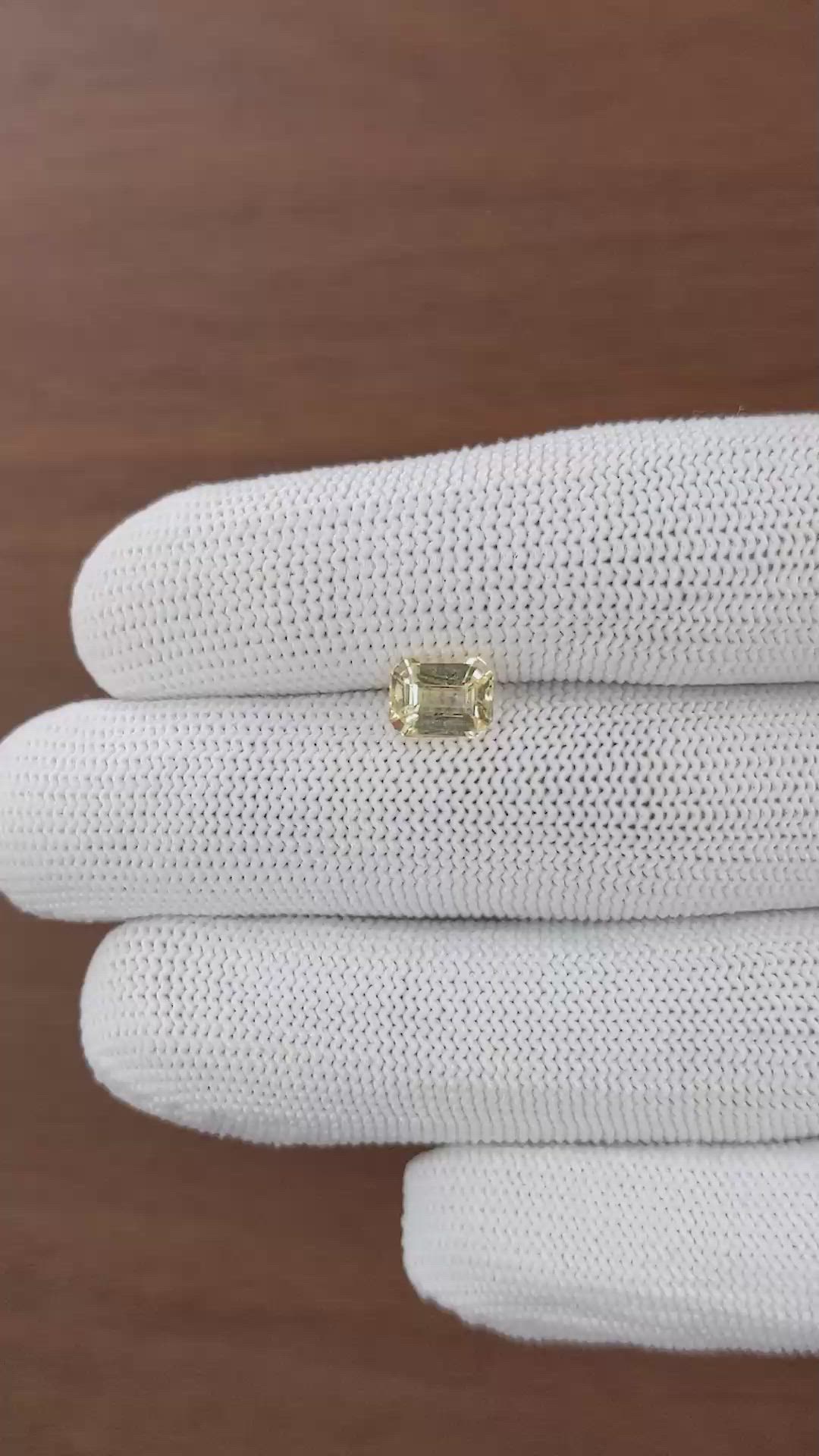 2.10 Ct. Yellow Sapphire from Ceylon (Sri Lanka) Size Video