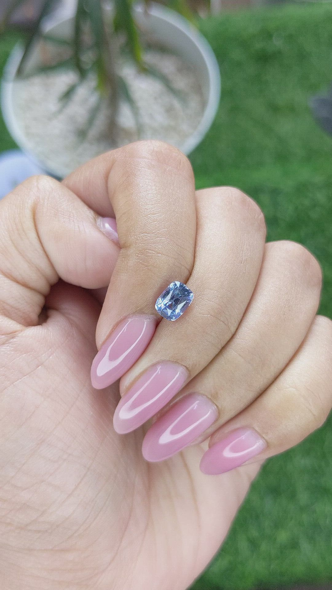 1.57 Ct. Blue Sapphire from Ceylon (Sri Lanka) Size Video