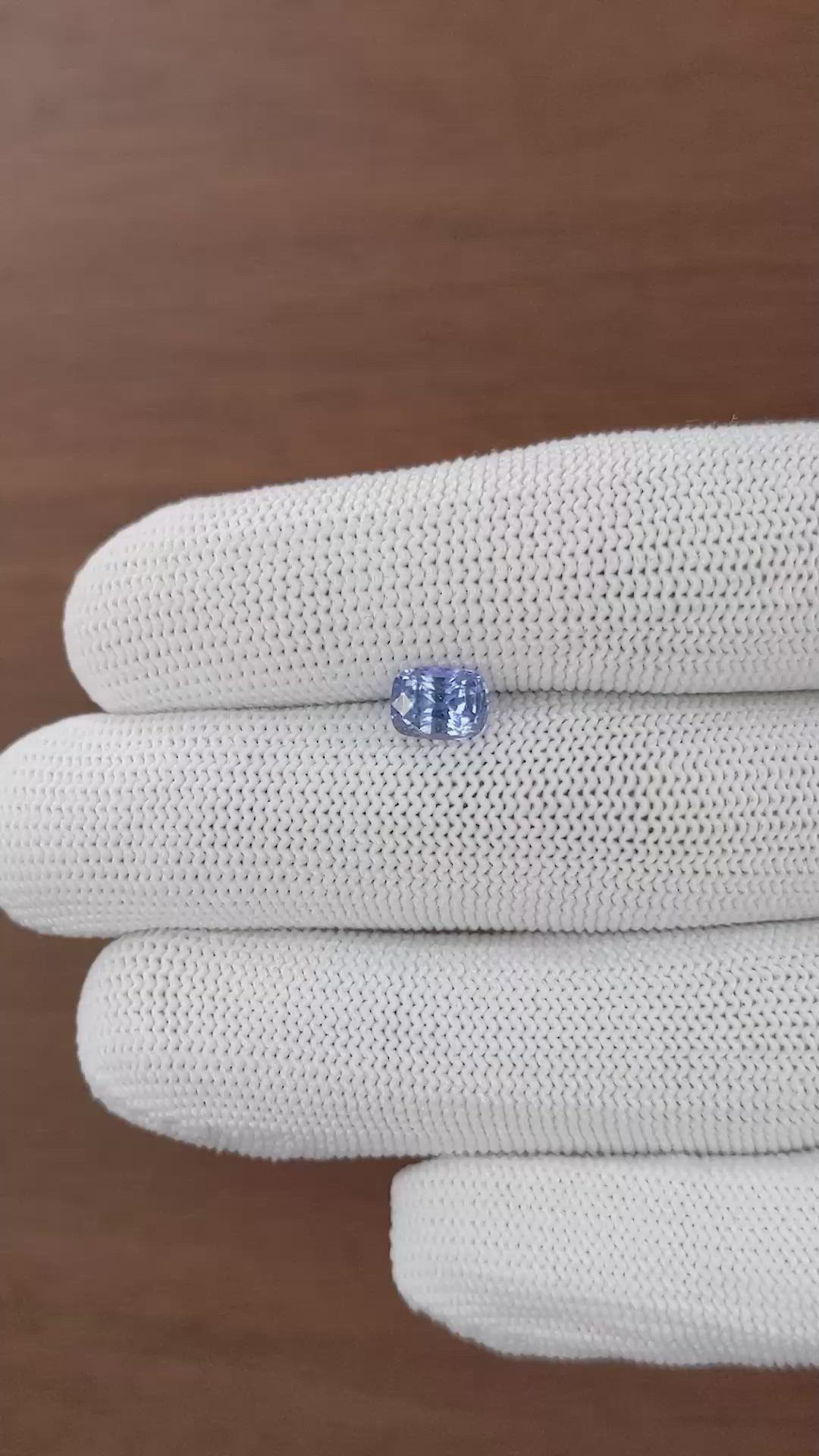 1.57 Ct. Blue Sapphire from Ceylon (Sri Lanka) Size Video