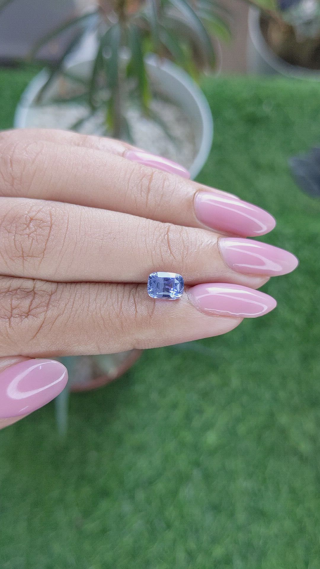 1.57 Ct. Blue Sapphire from Ceylon (Sri Lanka) Size Video
