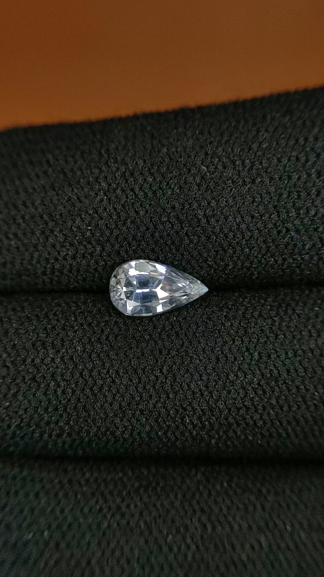 1.21 Ct. White Sapphire from Ceylon (Sri Lanka) Size Video