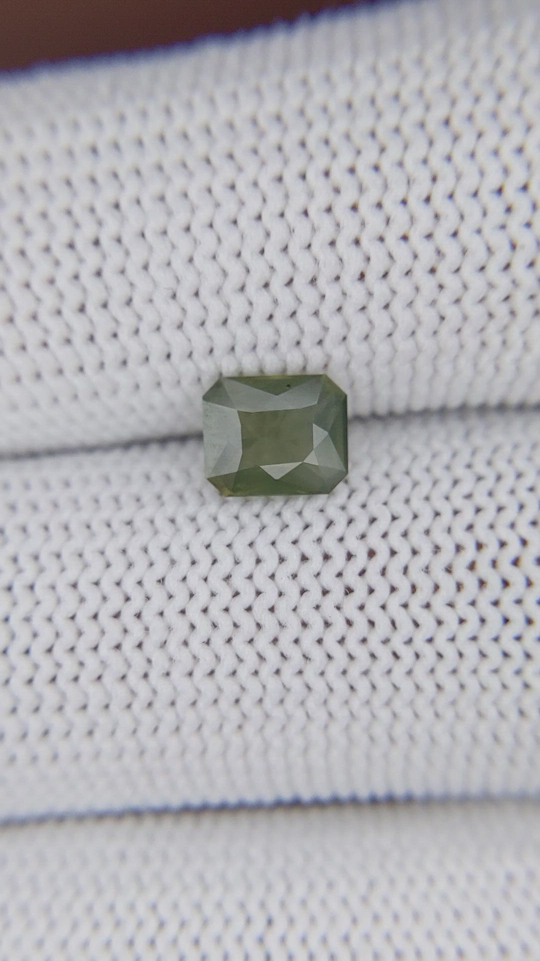1.06 Ct. Green Opalescence Sapphire from Madagascar Size Video