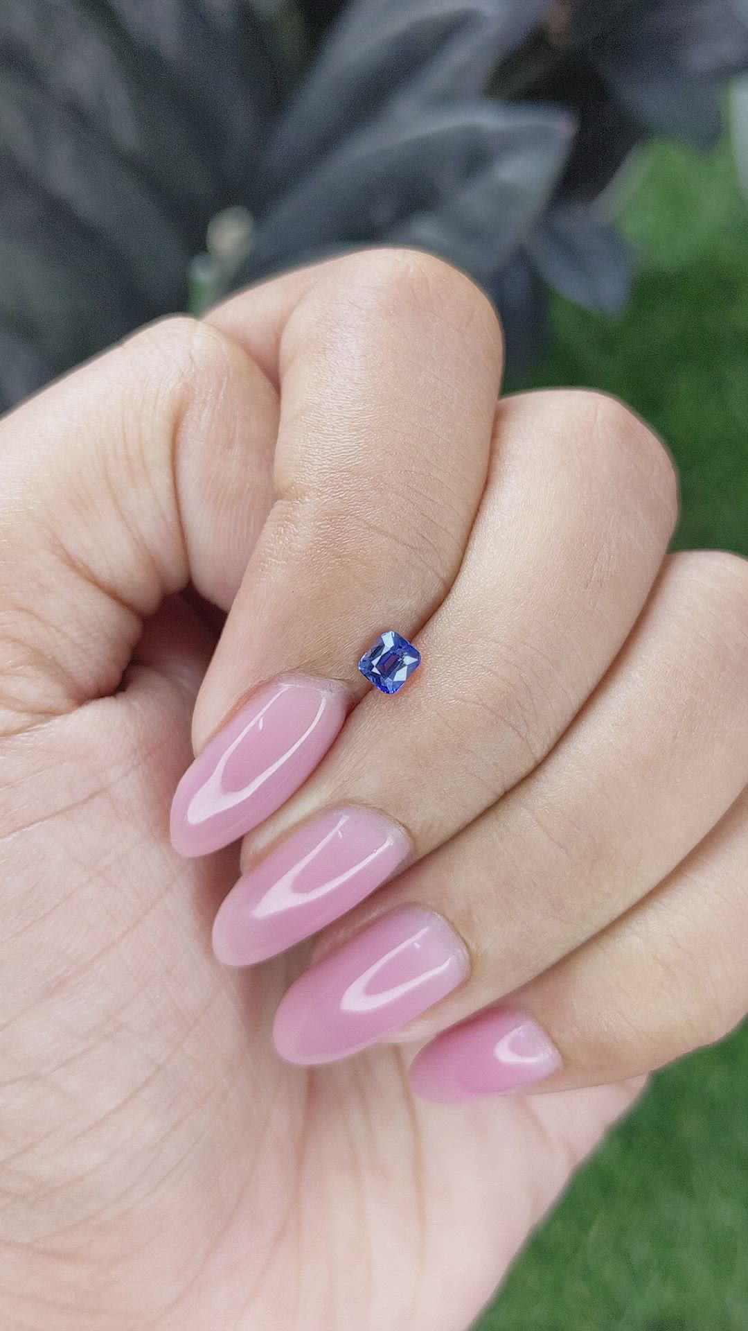 0.39 Ct. Blue Sapphire from Ceylon (Sri Lanka) Size Video