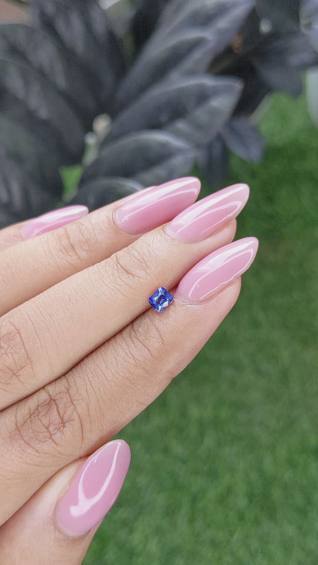 0.39 Ct. Blue Sapphire from Ceylon (Sri Lanka) Size Video
