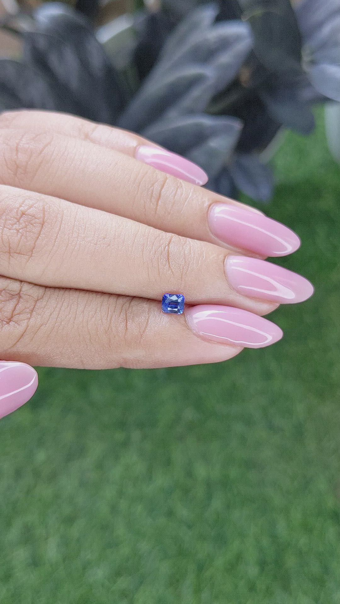 0.39 Ct. Blue Sapphire from Ceylon (Sri Lanka) Size Video