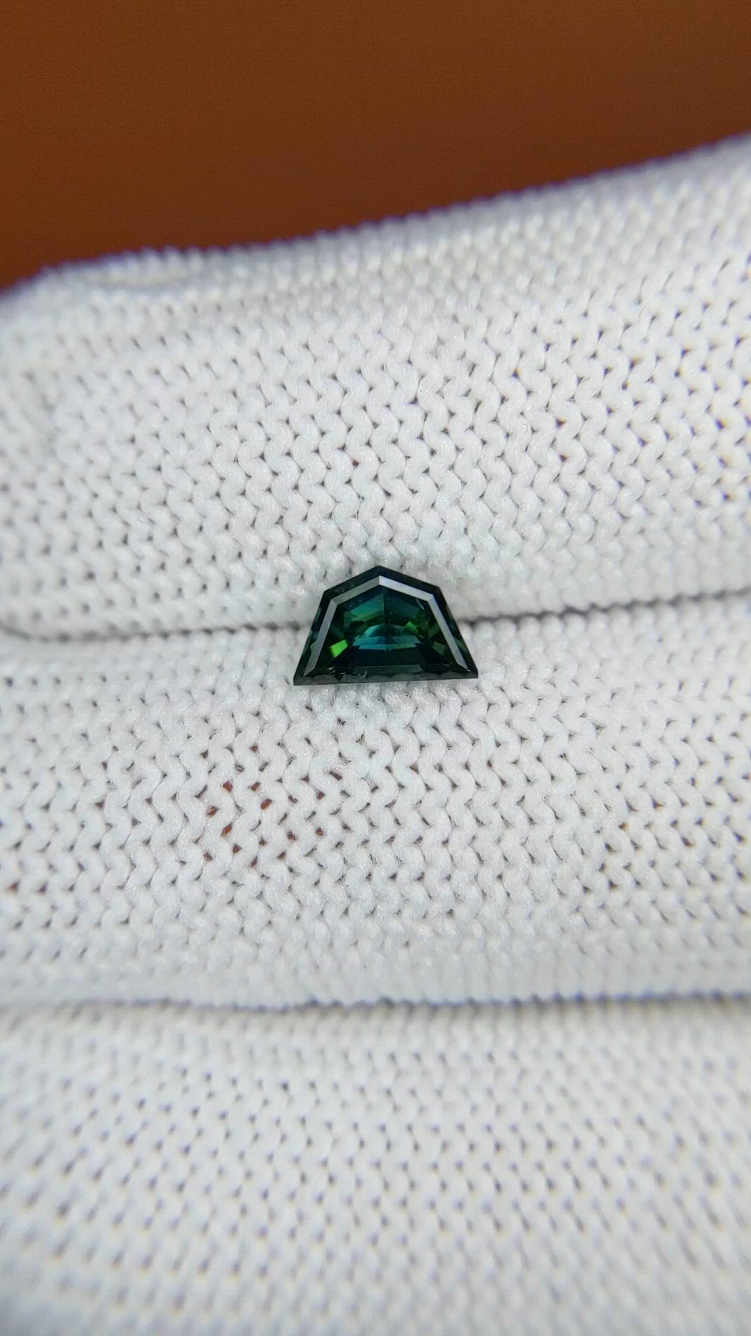 0.87 Ct. Bluish Green Sapphire from Ceylon (Sri Lanka) Size Video