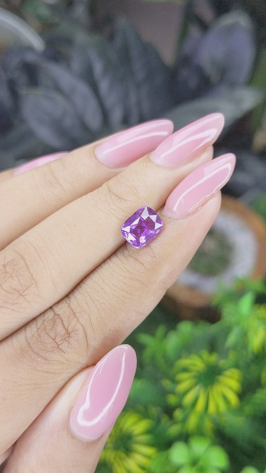 2.01 Ct. Purple Sapphire from Madagascar Size Video