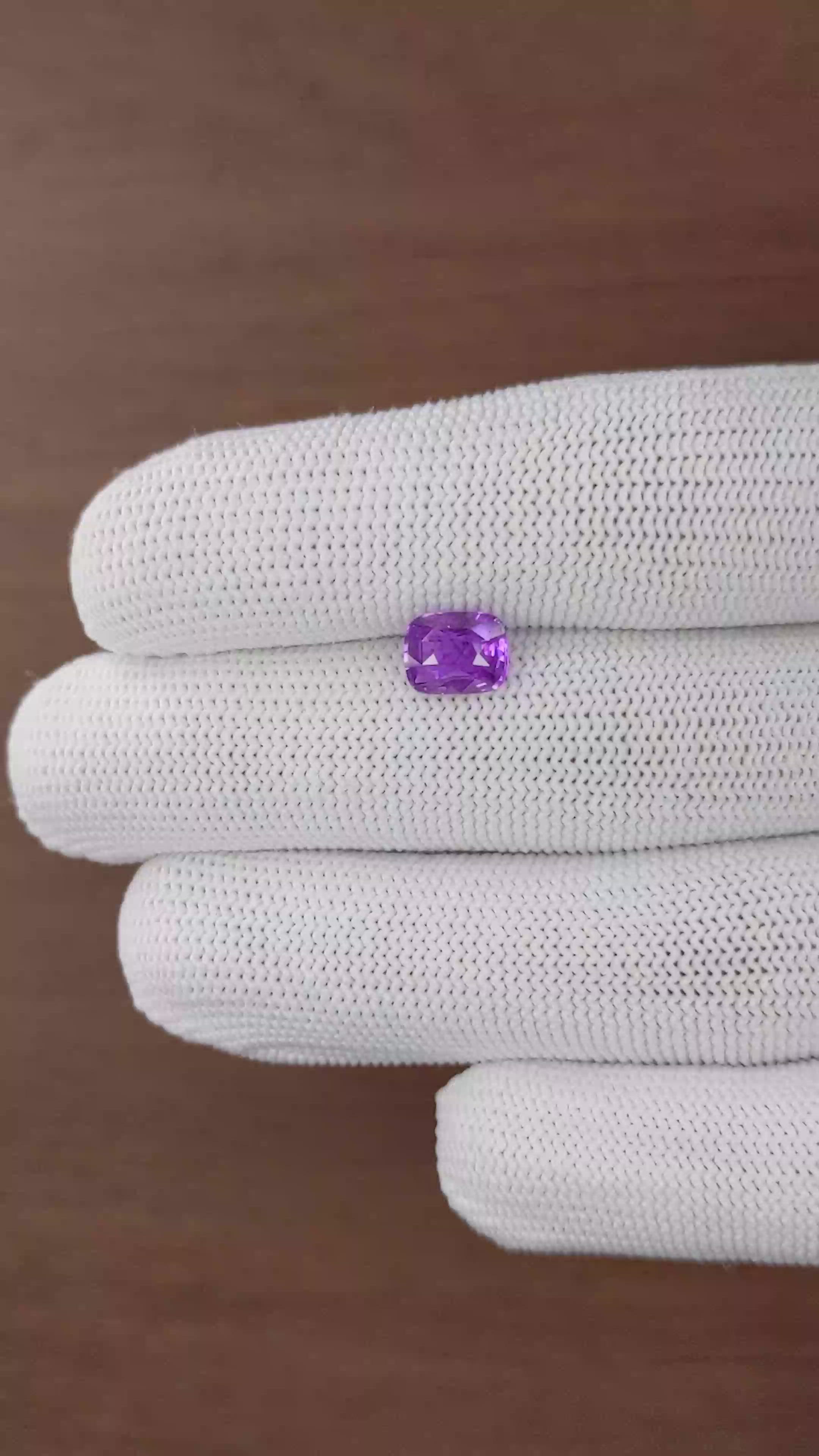 2.01 Ct. Purple Sapphire from Madagascar Size Video