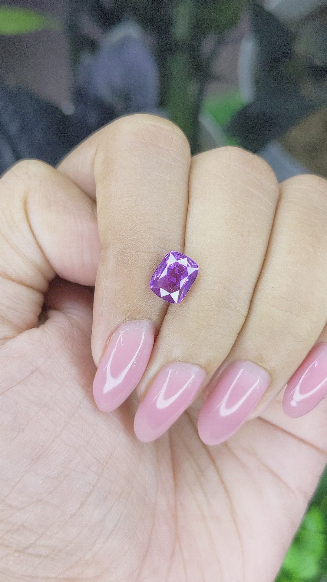 2.01 Ct. Purple Sapphire from Madagascar Size Video