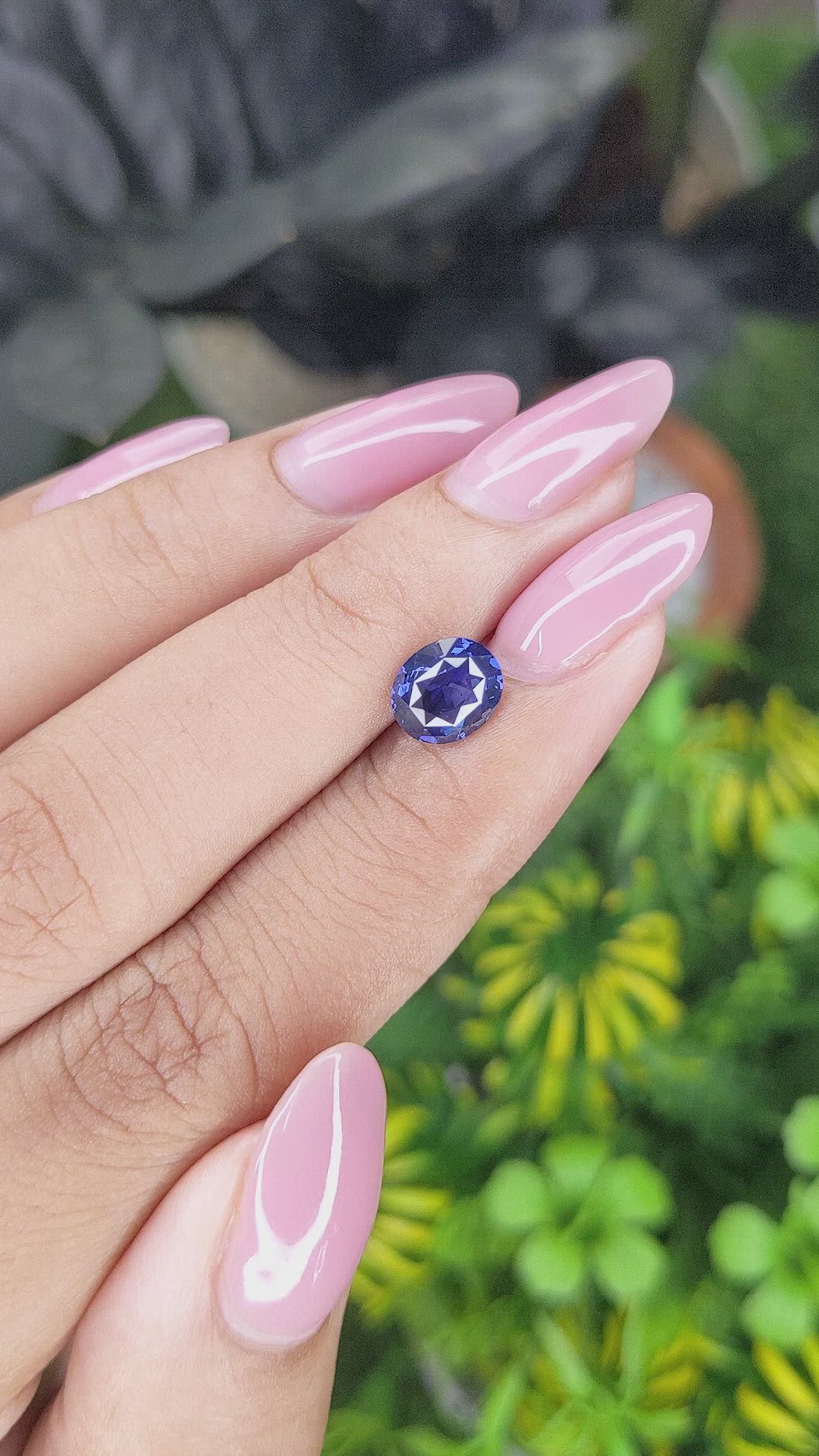 1.60 Ct. Purplish Blue Sapphire from Ceylon (Sri Lanka) Size Video