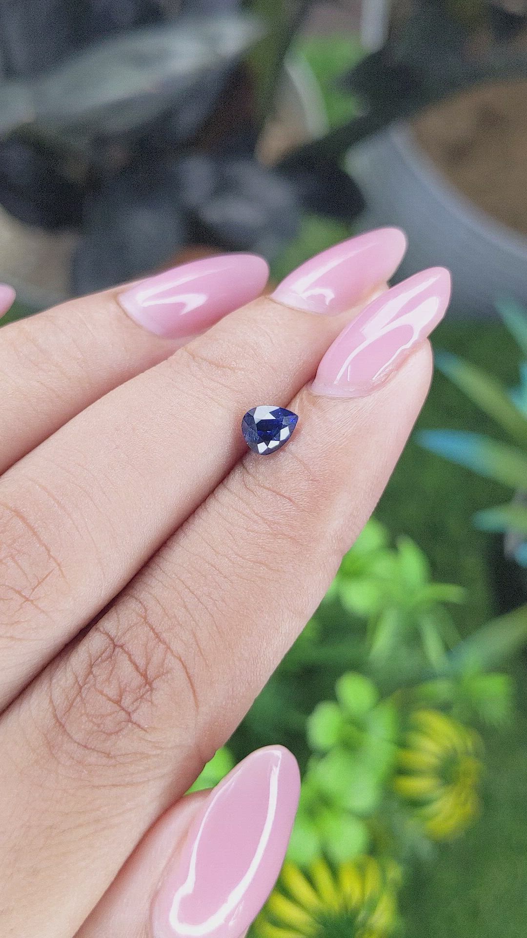 0.64 Ct. Blue Sapphire from Madagascar Size Video