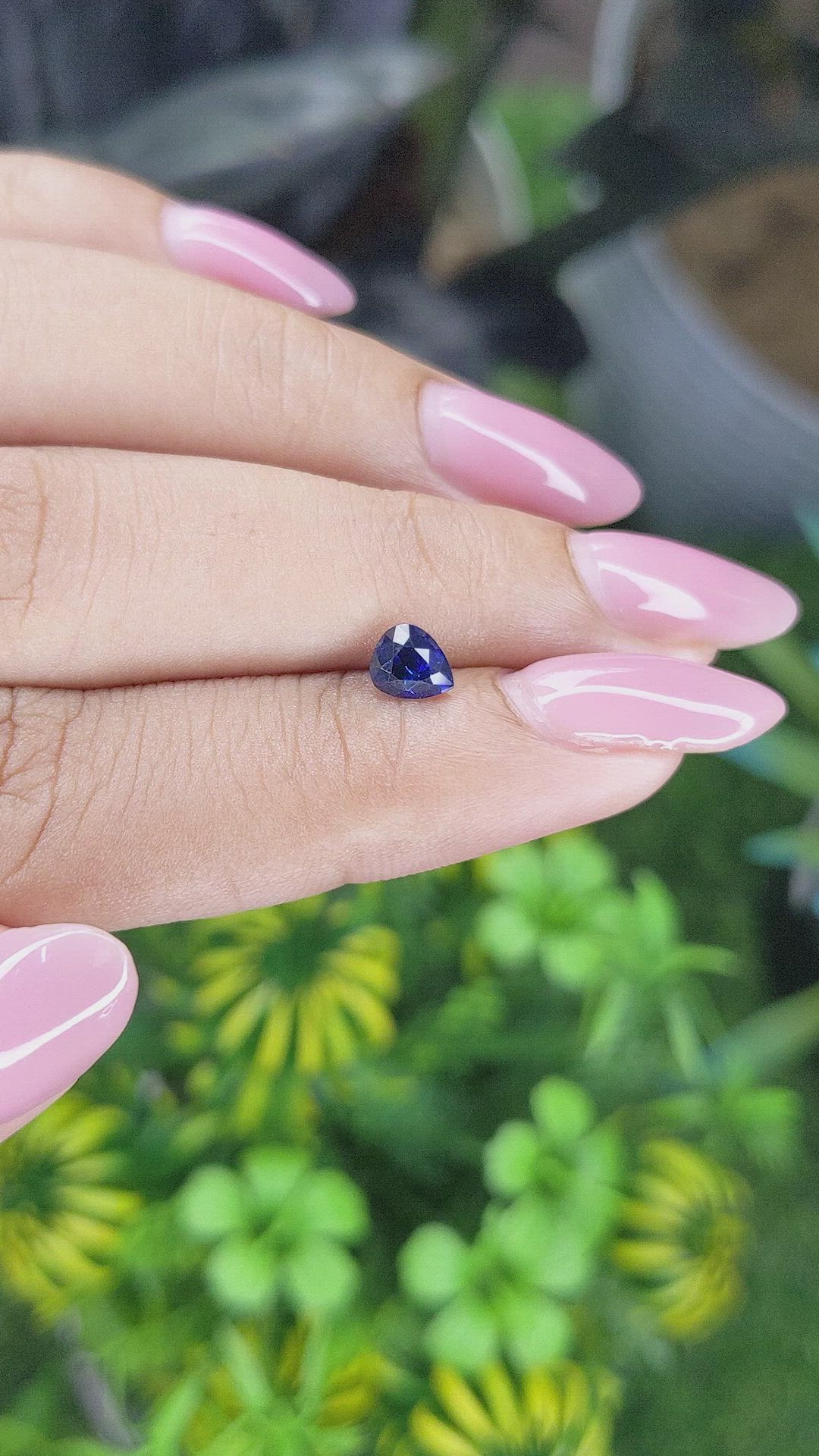 0.64 Ct. Blue Sapphire from Madagascar Size Video