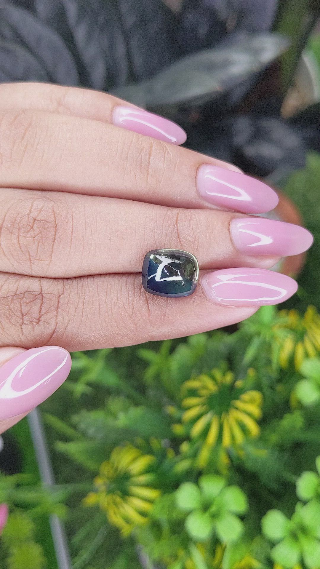6.62 Ct. Bi Color / Parti Cabochon Sapphire from Tanzania Size Video