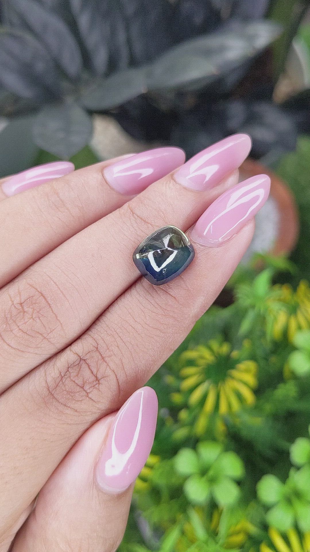 6.62 Ct. Bi Color / Parti Cabochon Sapphire from Tanzania Size Video