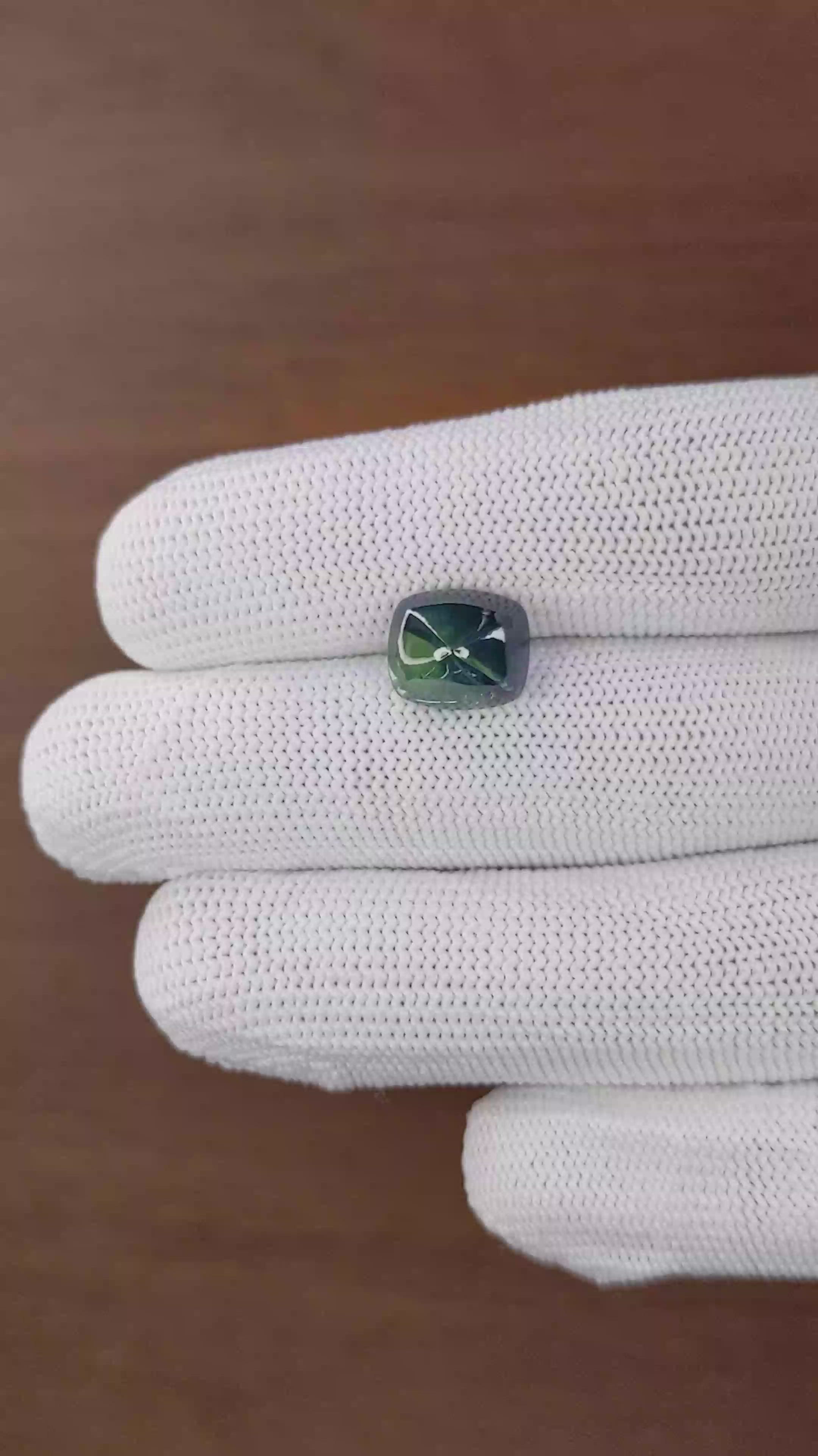 6.62 Ct. Bi Color / Parti Cabochon Sapphire from Tanzania Size Video