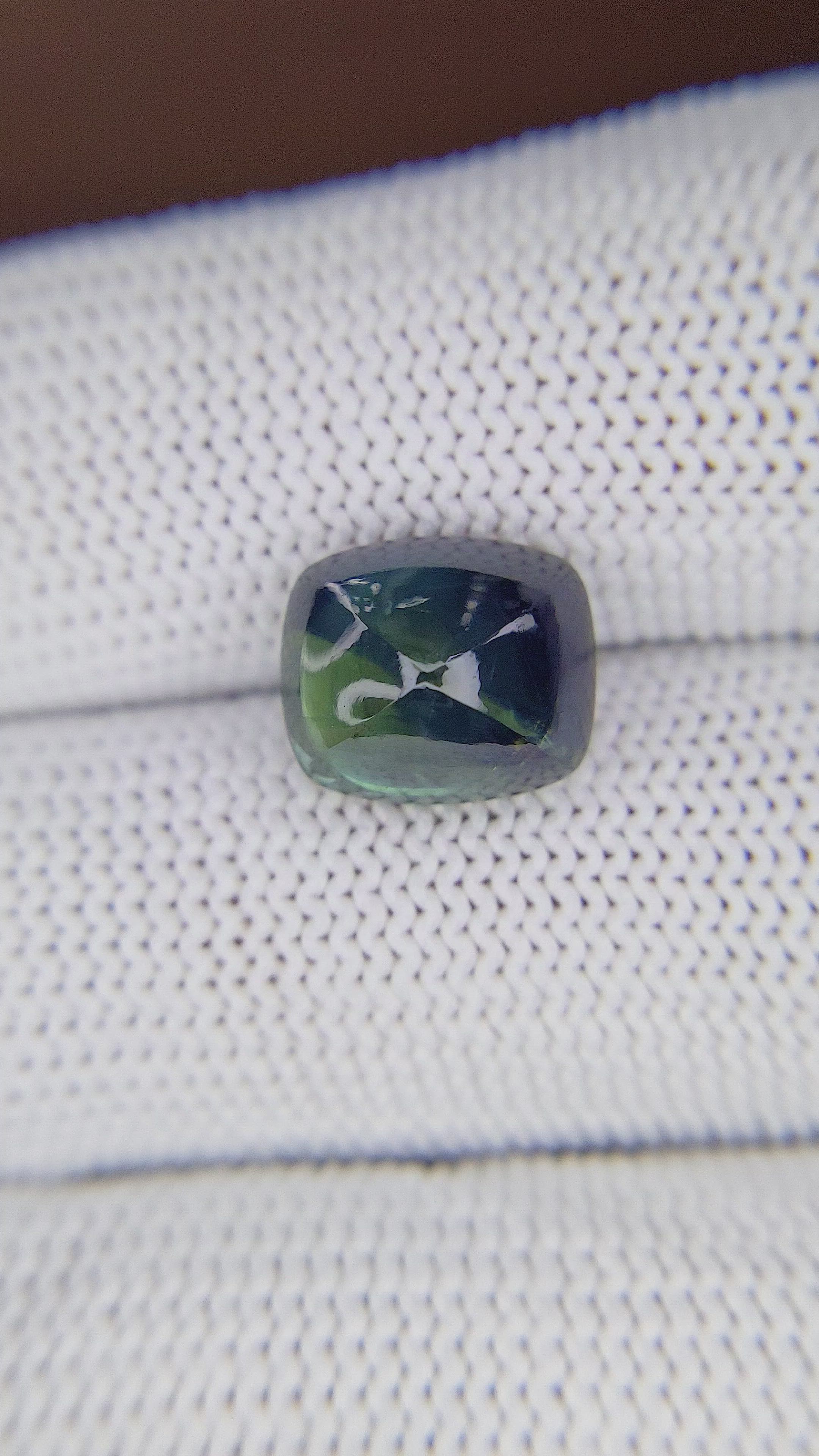 6.62 Ct. Bi Color / Parti Cabochon Sapphire from Tanzania Size Video