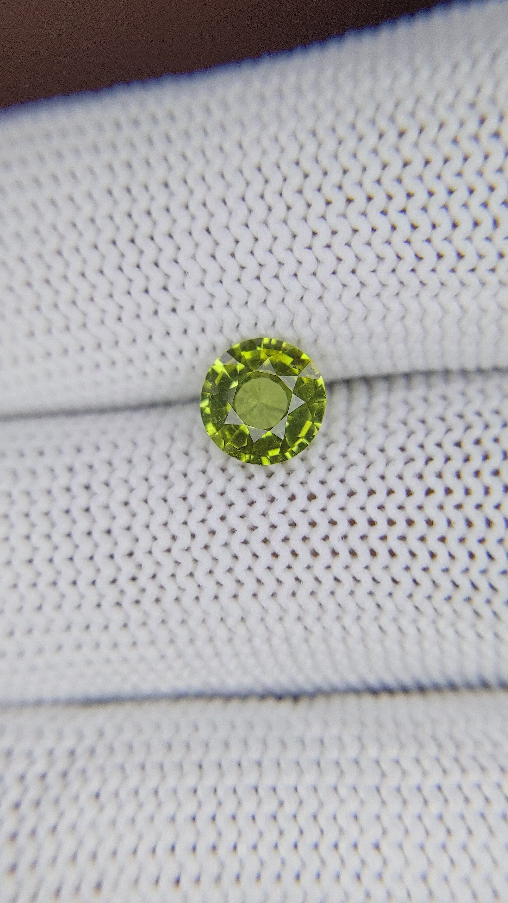 1.22 Ct. Yellowish Green Sapphire from Tanzania Size Video