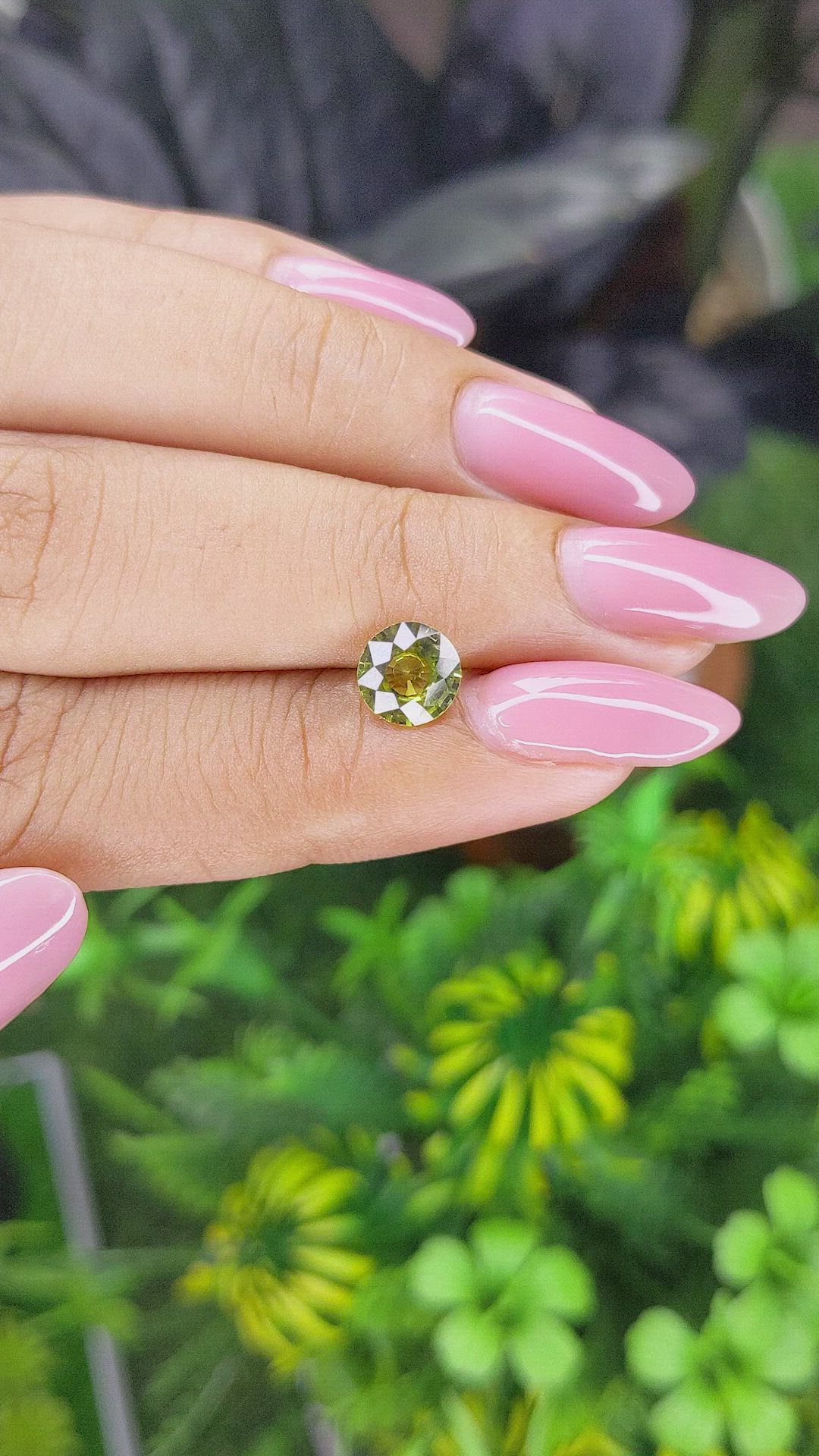 1.22 Ct. Yellowish Green Sapphire from Tanzania Size Video