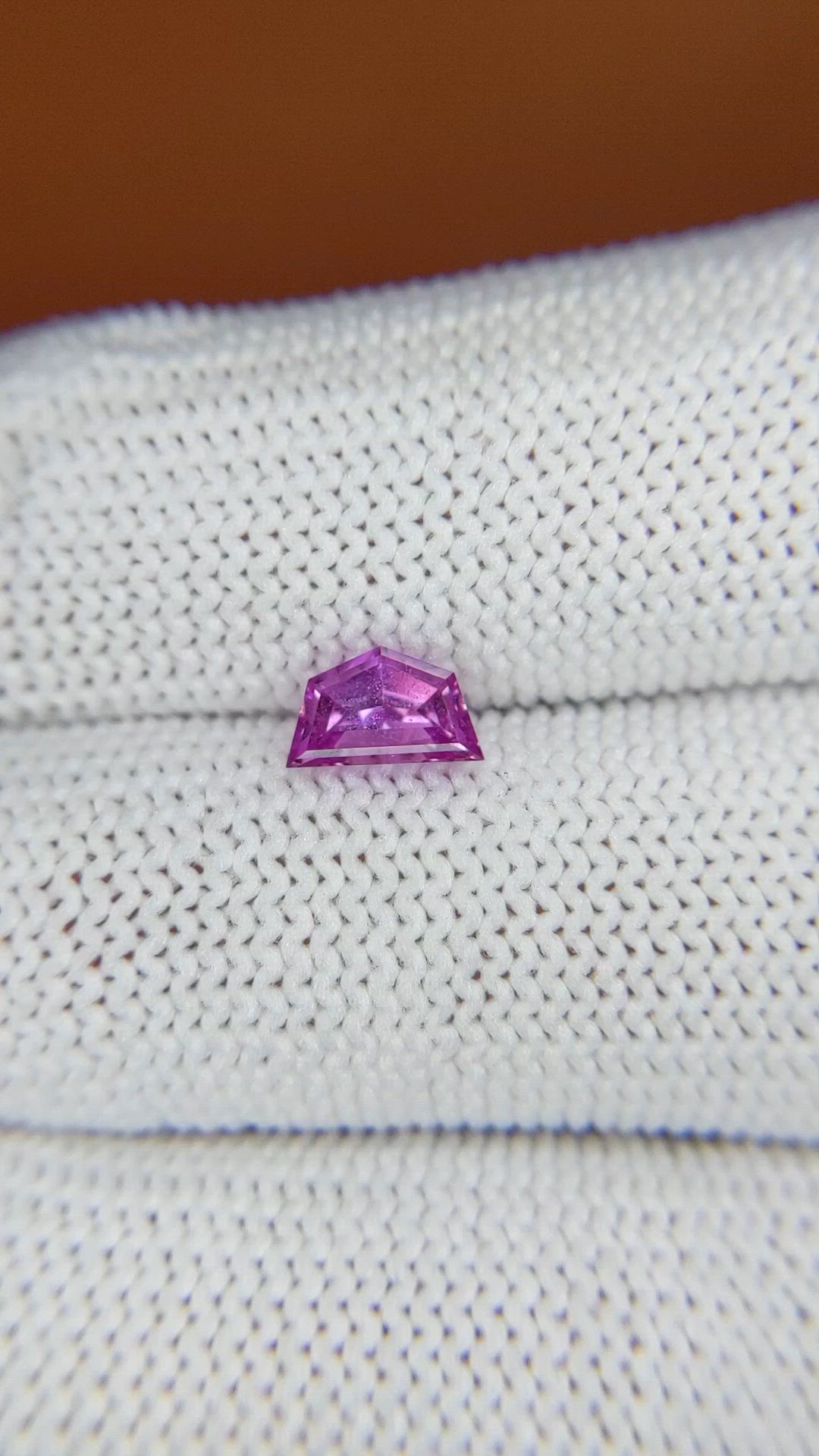 0.93 Ct. Purplish Pink Sapphire from Ceylon (Sri Lanka) Size Video