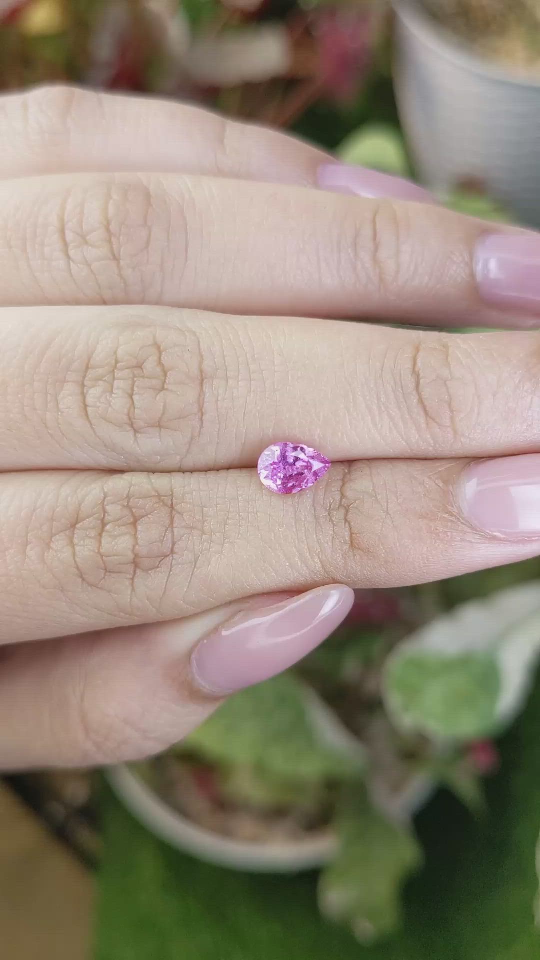 0.89 Ct. Pink Sapphire from Ceylon (Sri Lanka) Size Video