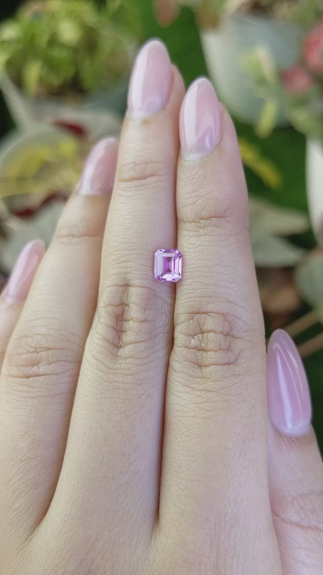 0.91 Ct. Pink Sapphire from Ceylon (Sri Lanka) Size Video