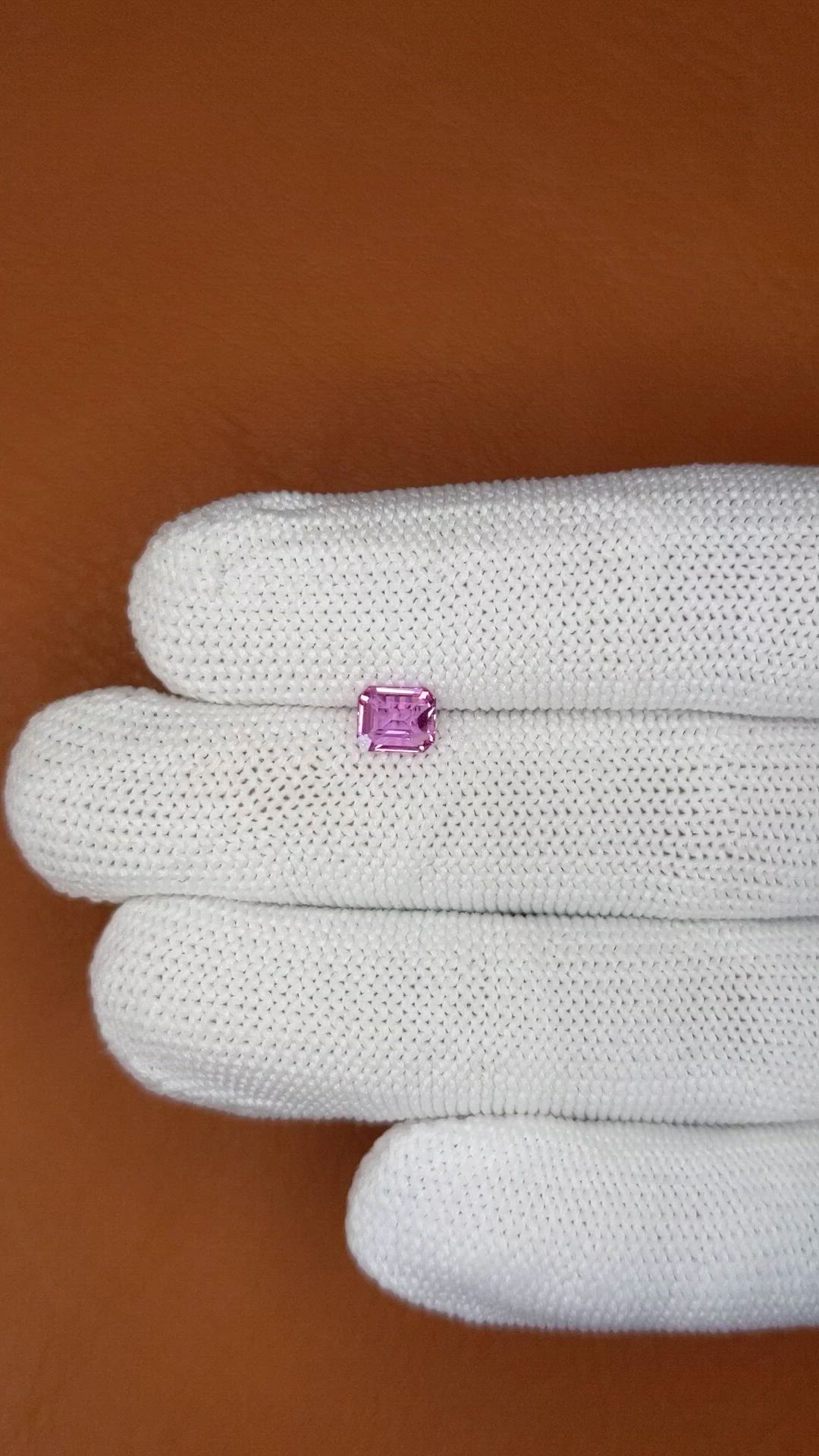 0.91 Ct. Pink Sapphire from Ceylon (Sri Lanka) Size Video