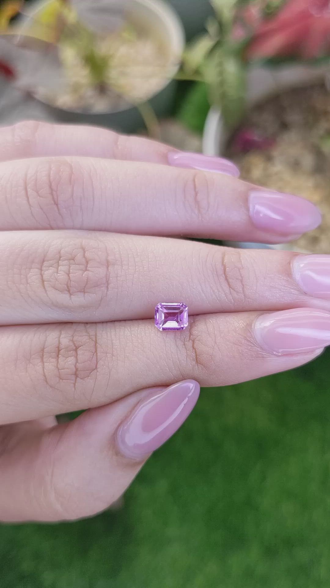 0.91 Ct. Pink Sapphire from Ceylon (Sri Lanka) Size Video
