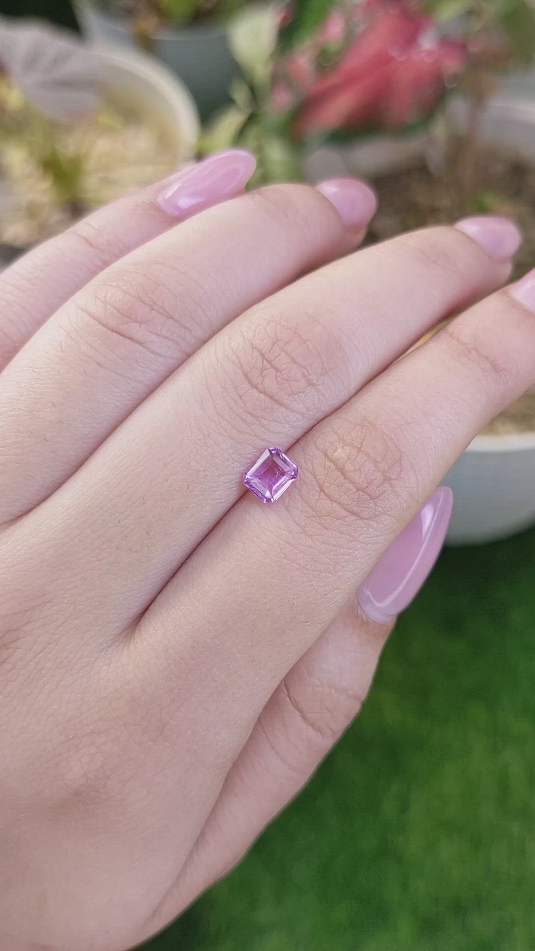 0.91 Ct. Pink Sapphire from Ceylon (Sri Lanka) Size Video