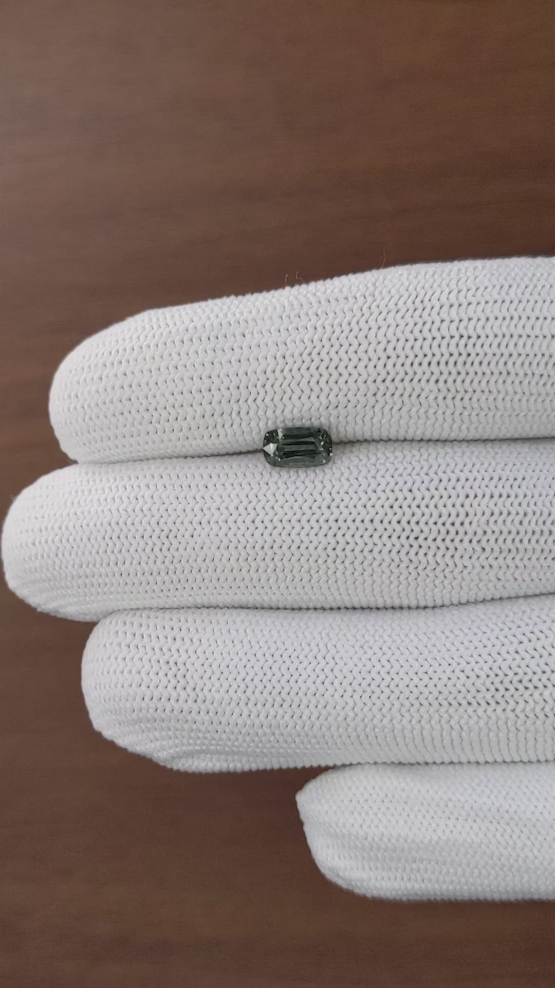 1.25 Ct. Bluish Green Sapphire from Madagascar Size Video